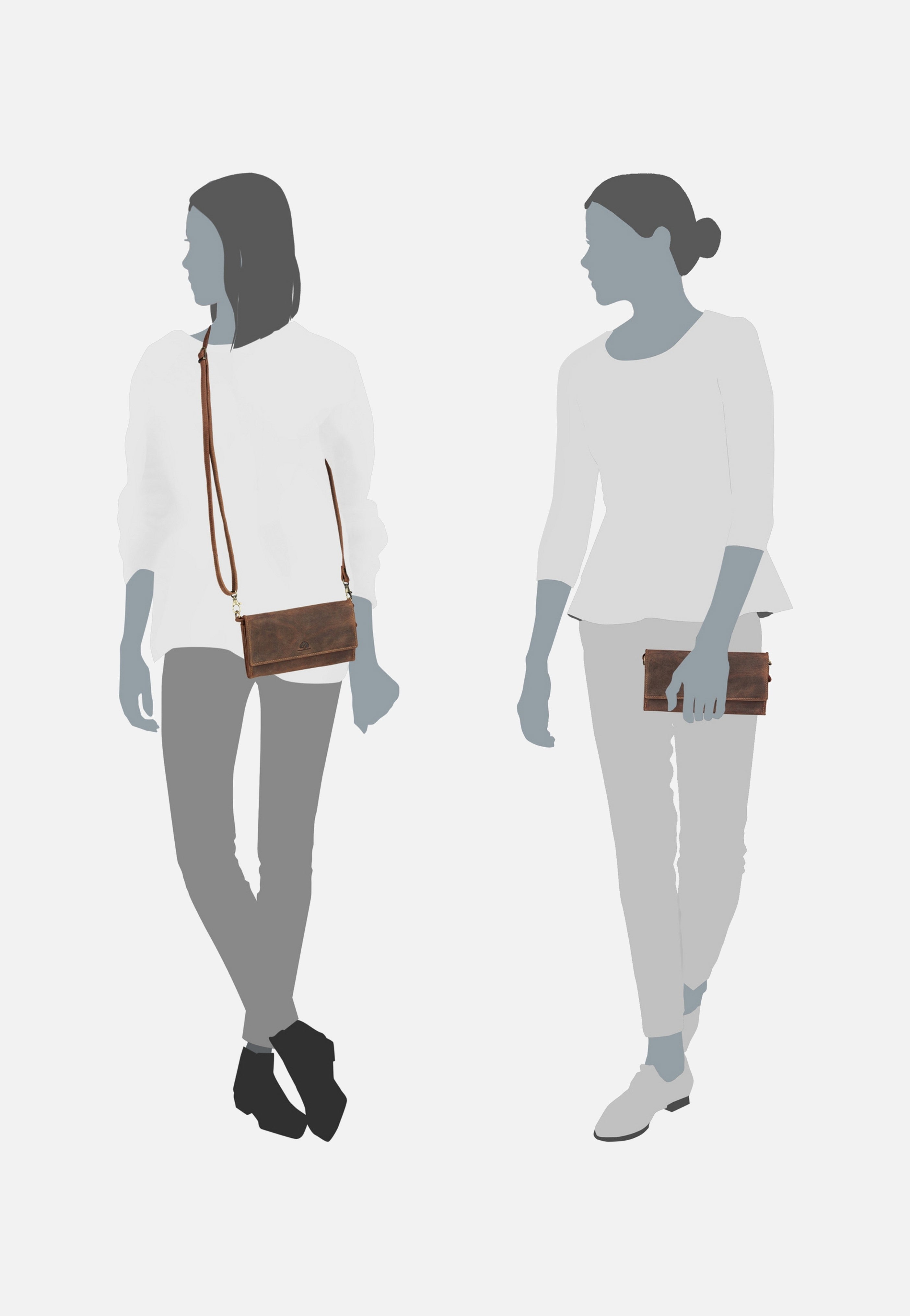 Greenburry - Vintage 1552A Lady Bag RFID Sattelbraun - Crossbody Bag | Women-Image