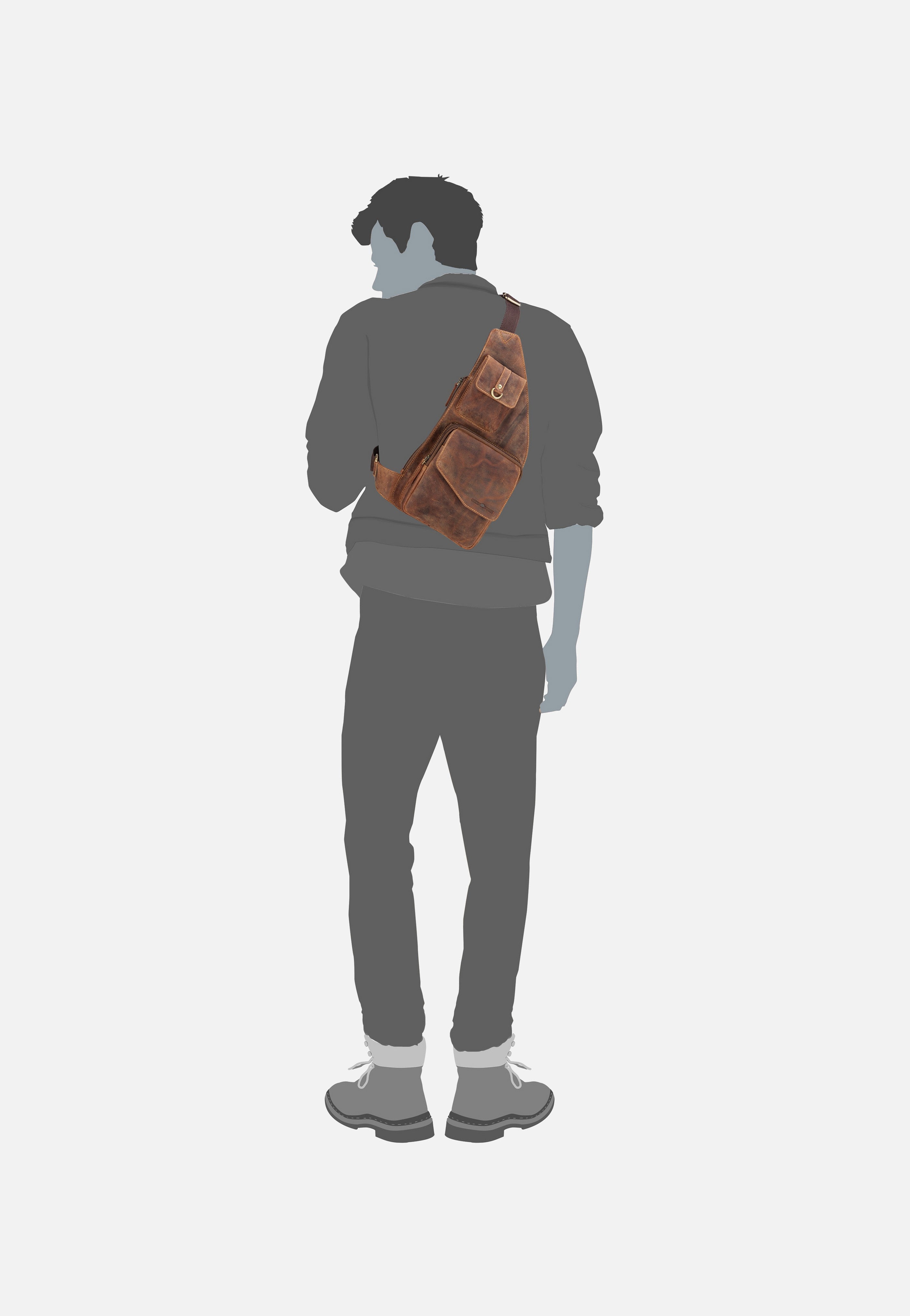 Greenburry - Vintage 1559 Bodybag Sattelbraun - Sling Bag | Men-Image