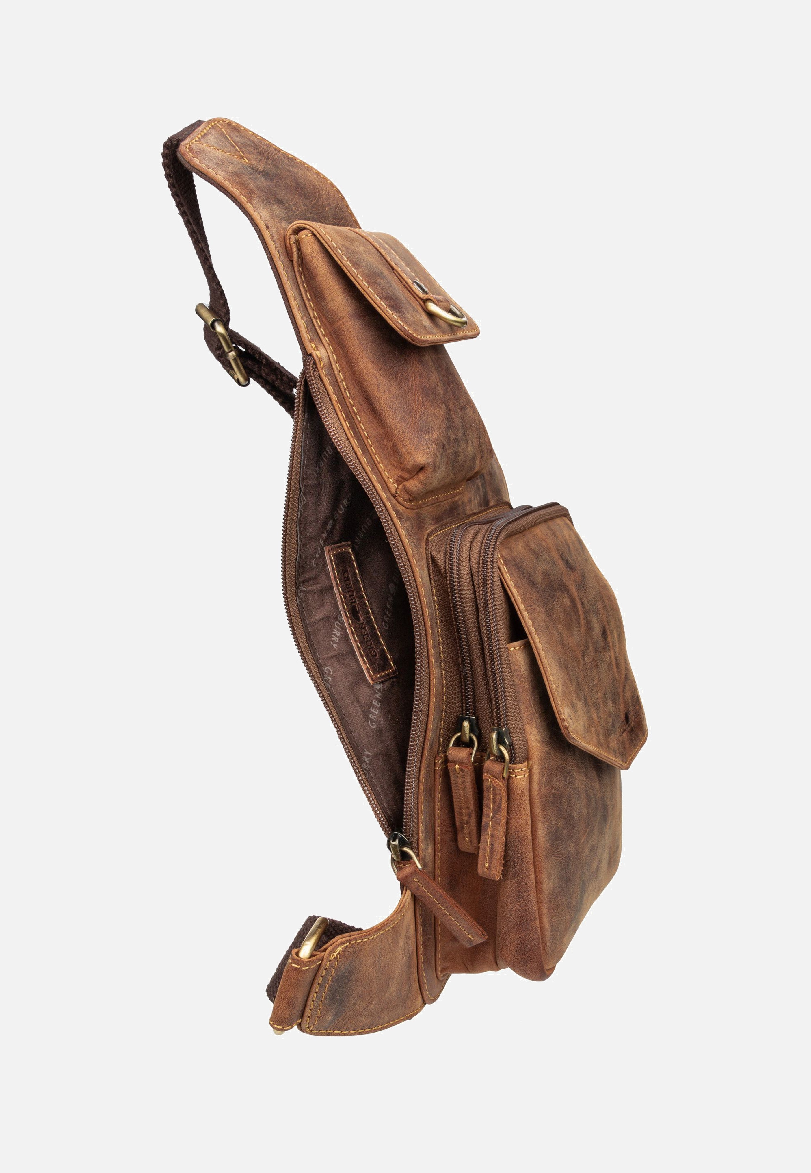 Greenburry - Vintage 1559 Bodybag Sattelbraun - Sling Bag | Men-Image