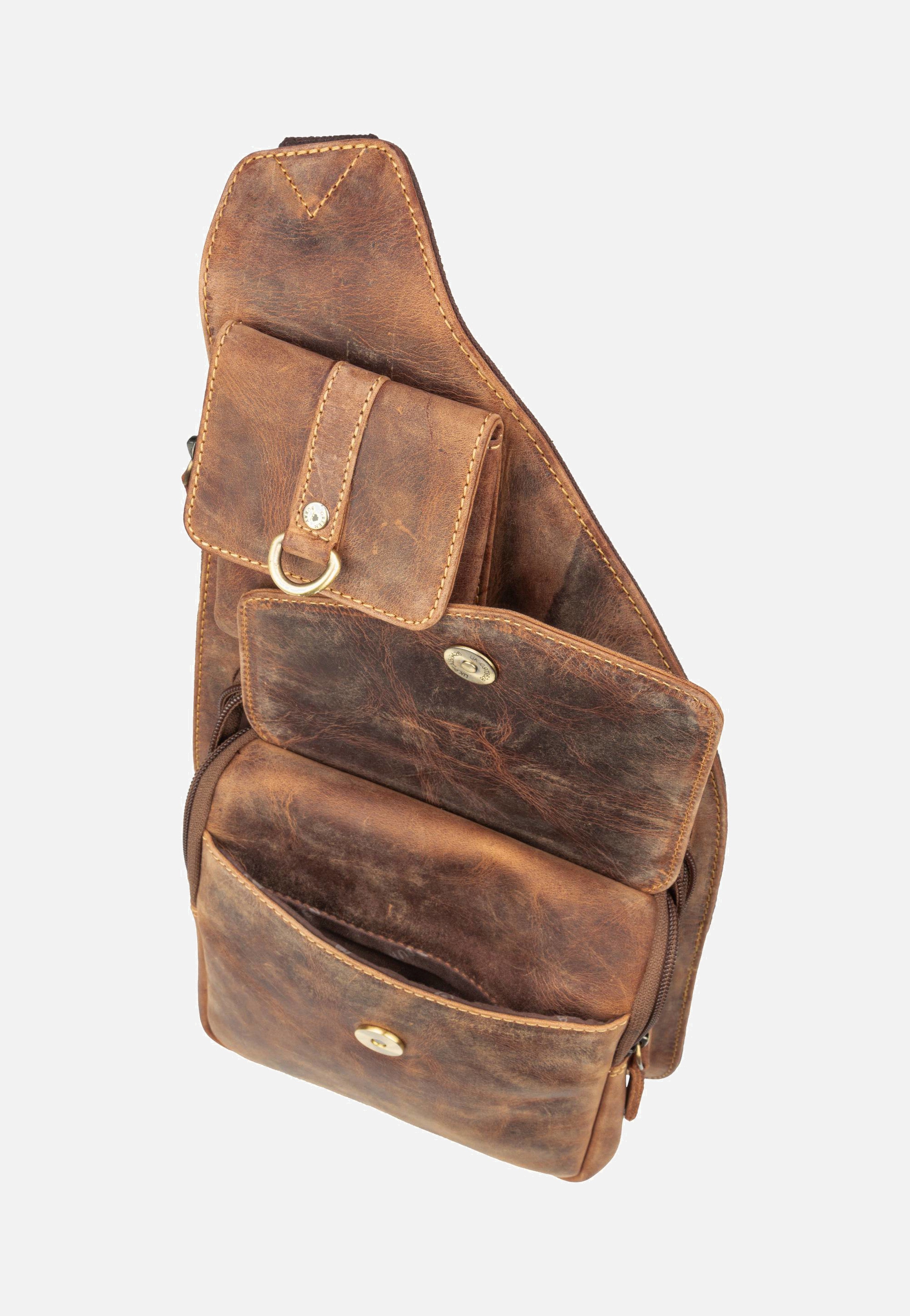 Greenburry - Vintage 1559 Bodybag Sattelbraun - Sling Bag | Men-Image