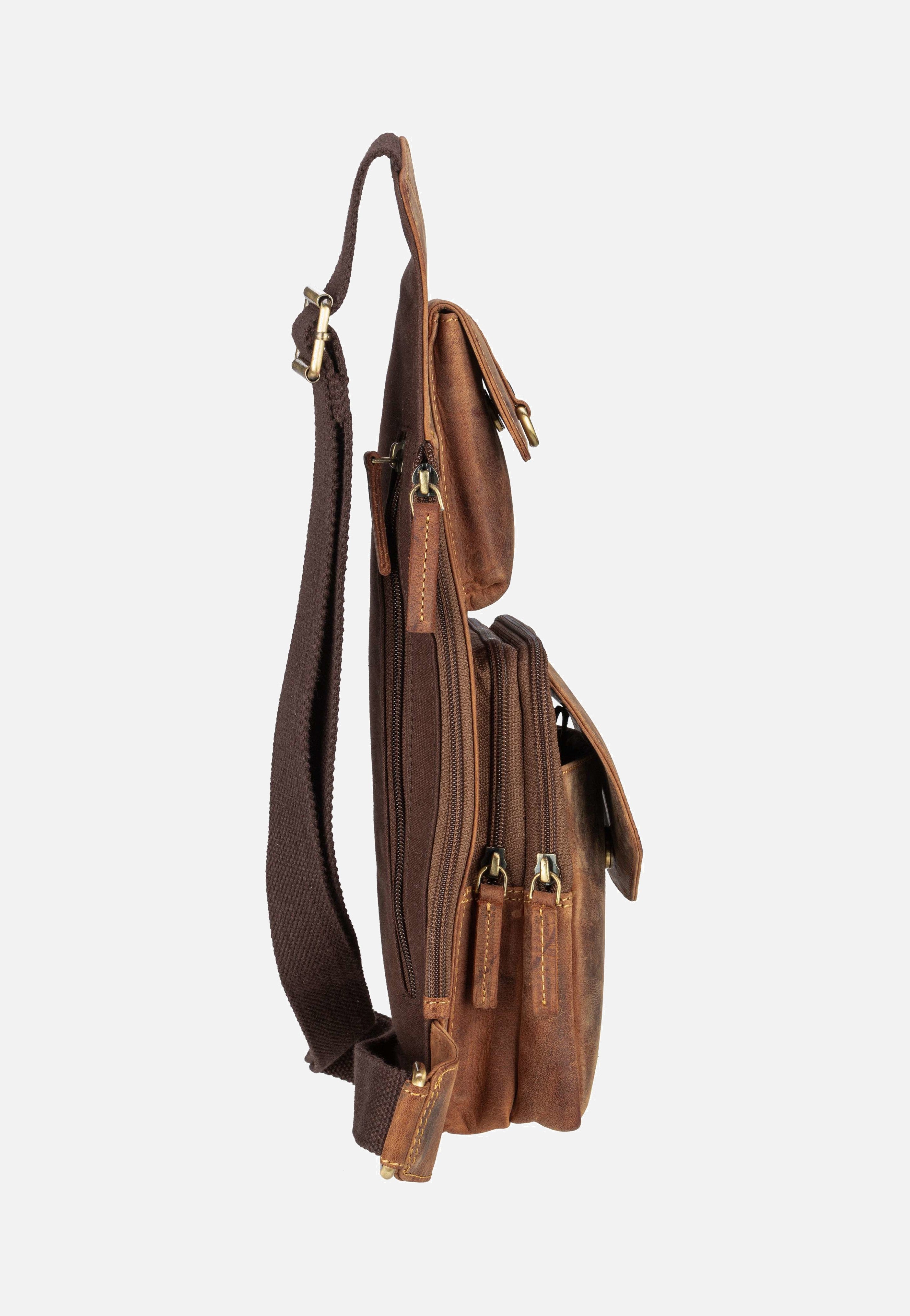 Greenburry - Vintage 1559 Bodybag Sattelbraun - Sling Bag | Men-Image