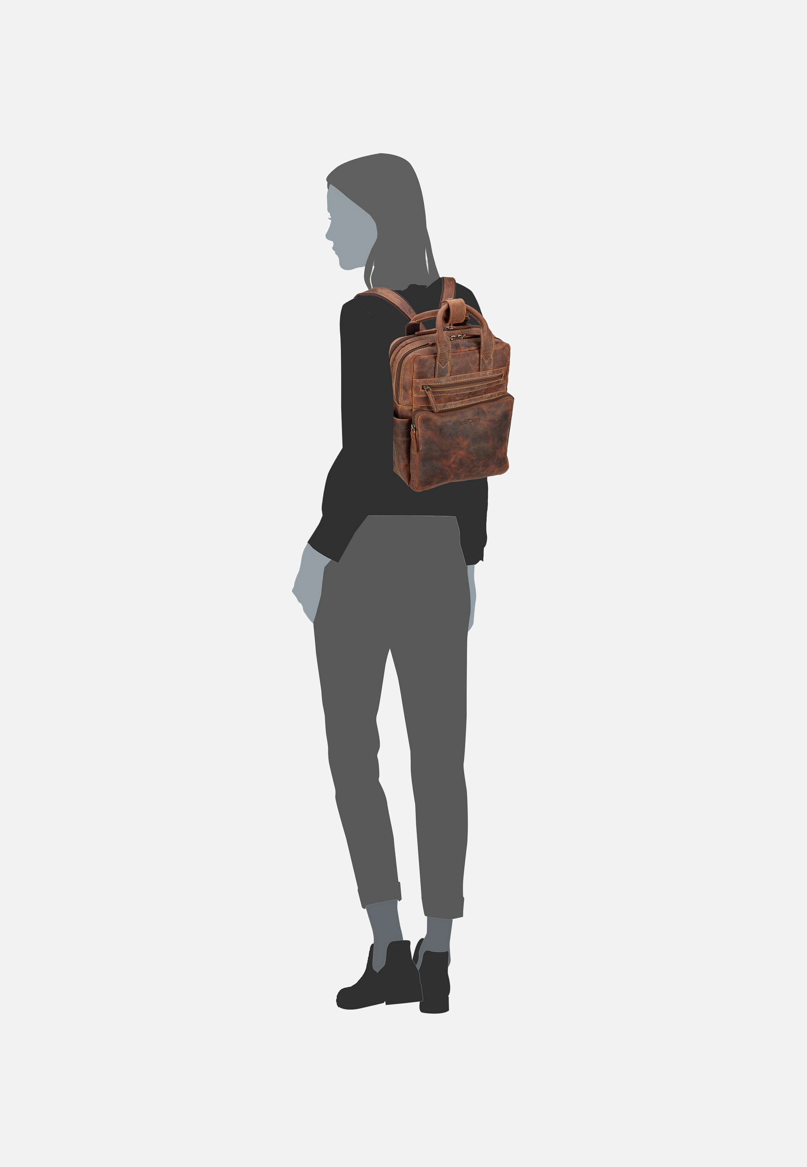 Greenburry - Vintage 1567A Sattelbraun - Backpack | Women-Image