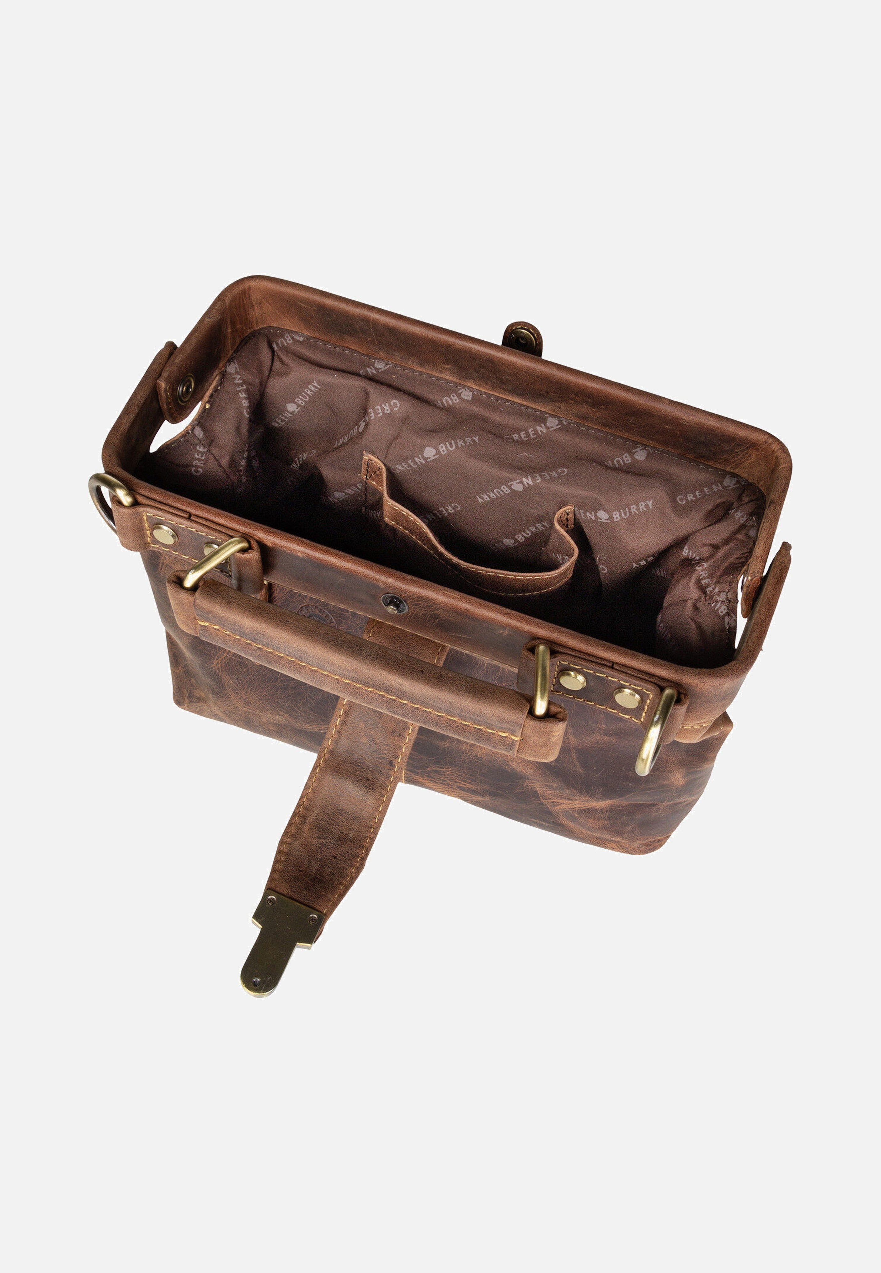 Greenburry Vintage 1584S Sattelbraun Handle Bag