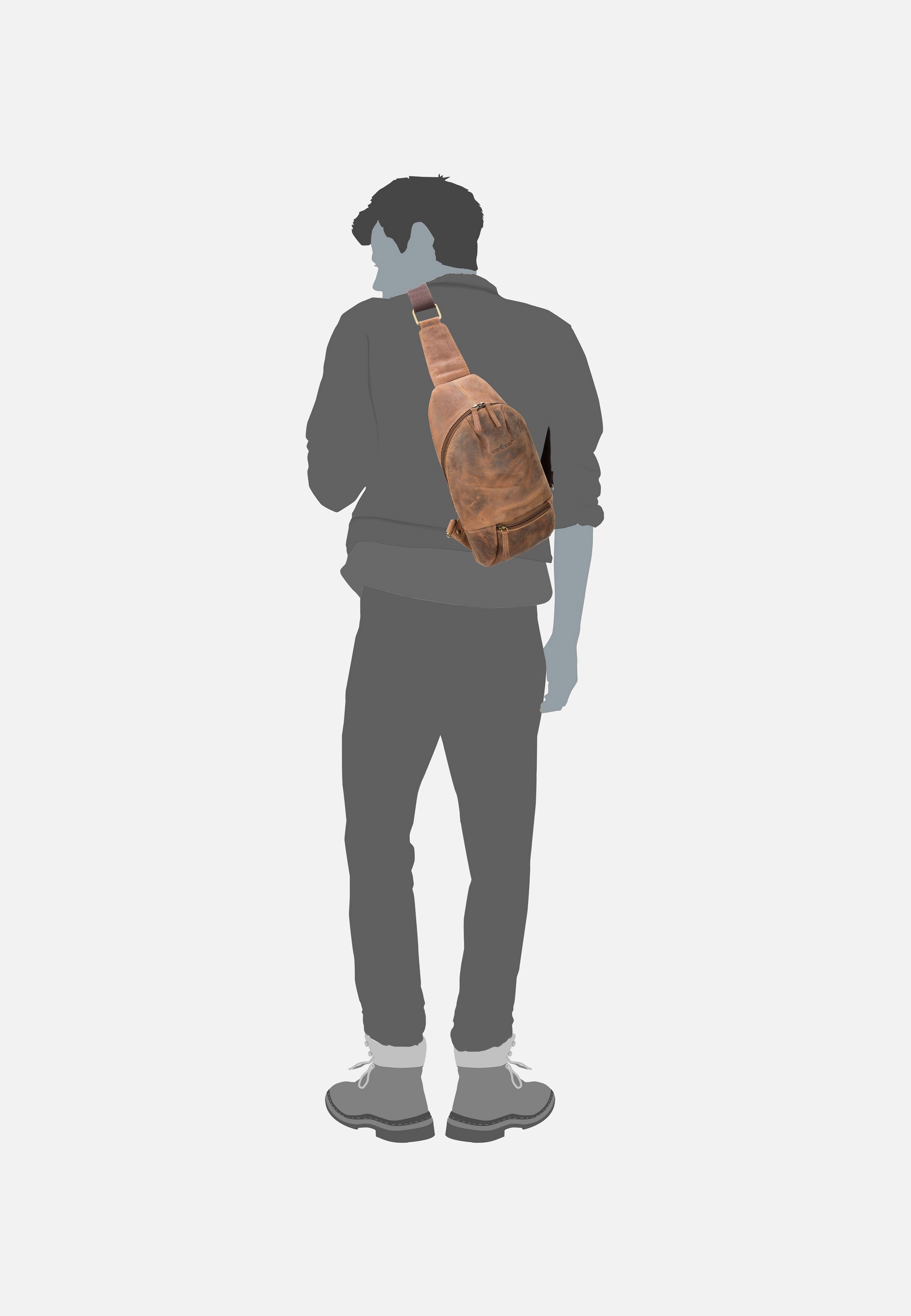 Greenburry - Vintage 1612A Sattelbraun - Sling Bag | Men-Image