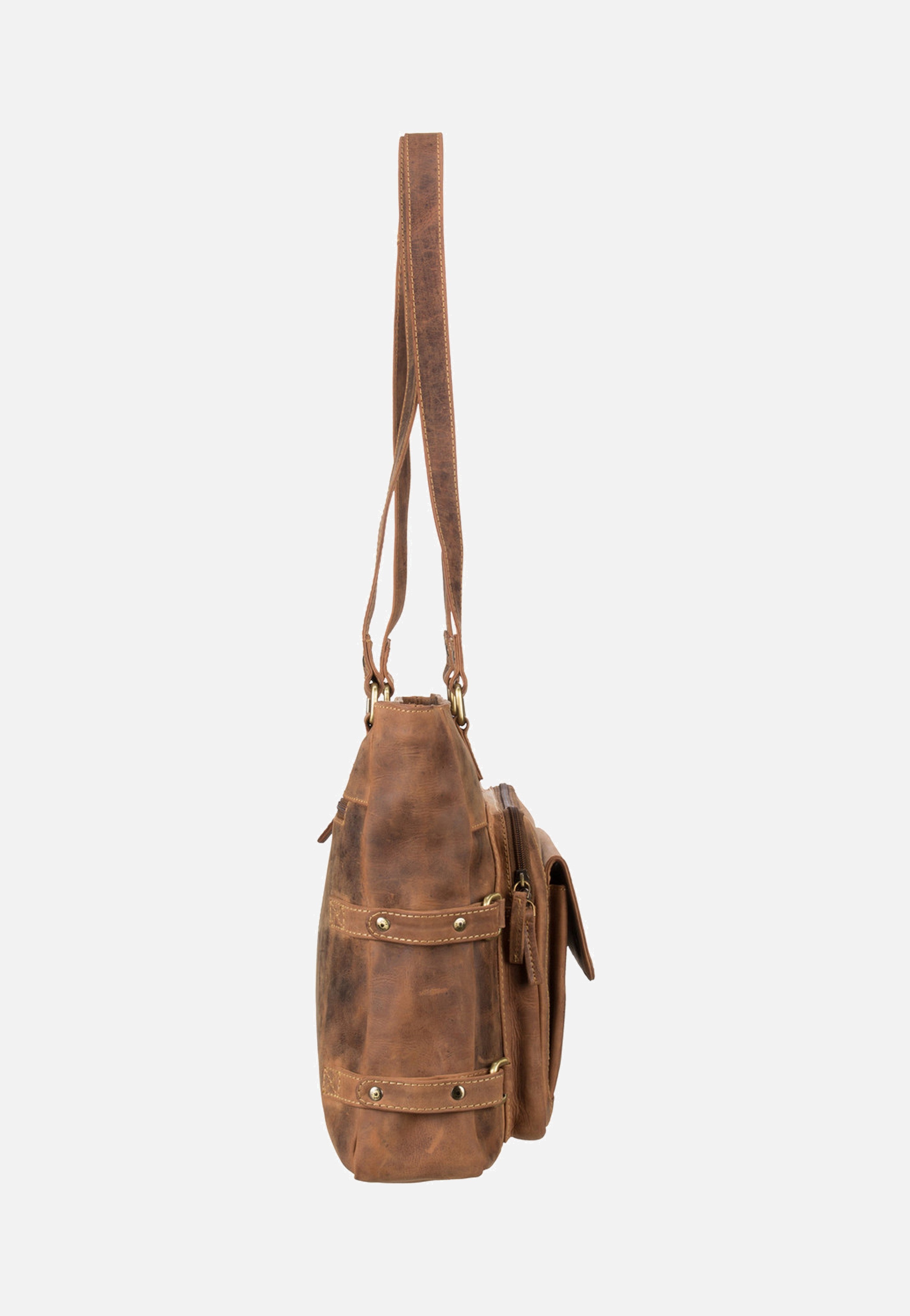 Greenburry Vintage 1635 Sattelbraun Shopper