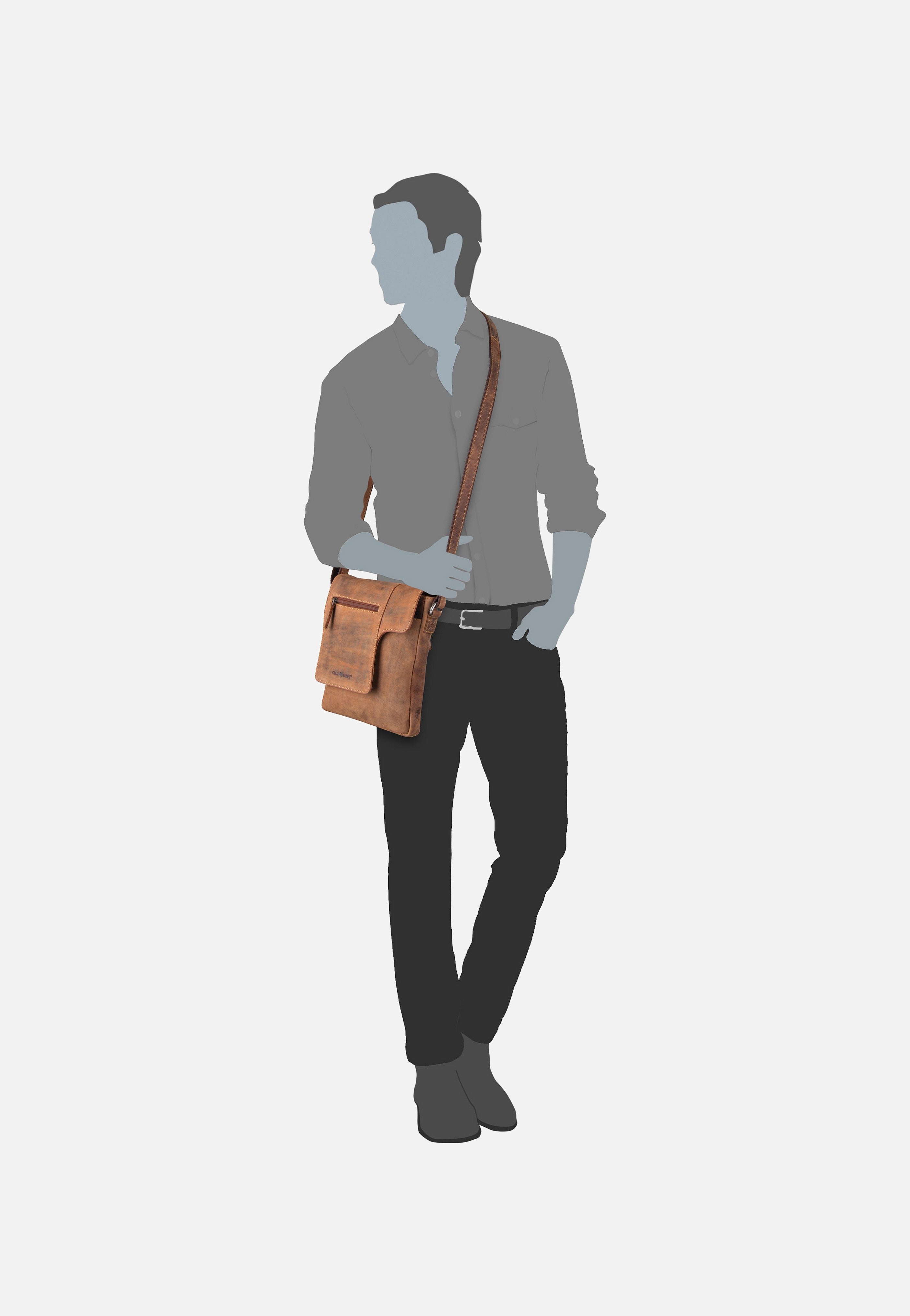 Greenburry - Vintage 1650 Brown - Crossbody Bag | Men-Image