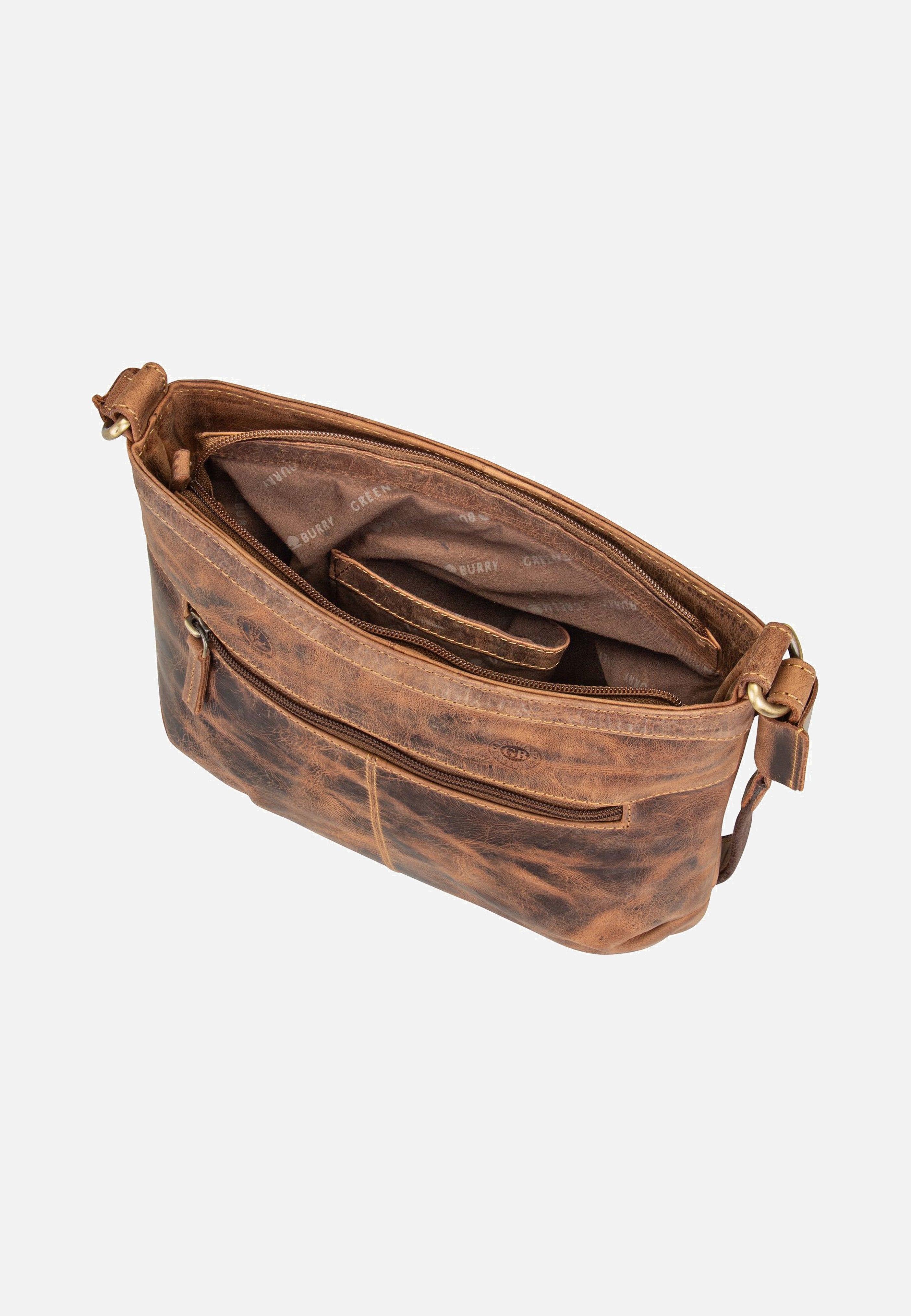 Greenburry Vintage 1655A Sattelbraun Beuteltasche