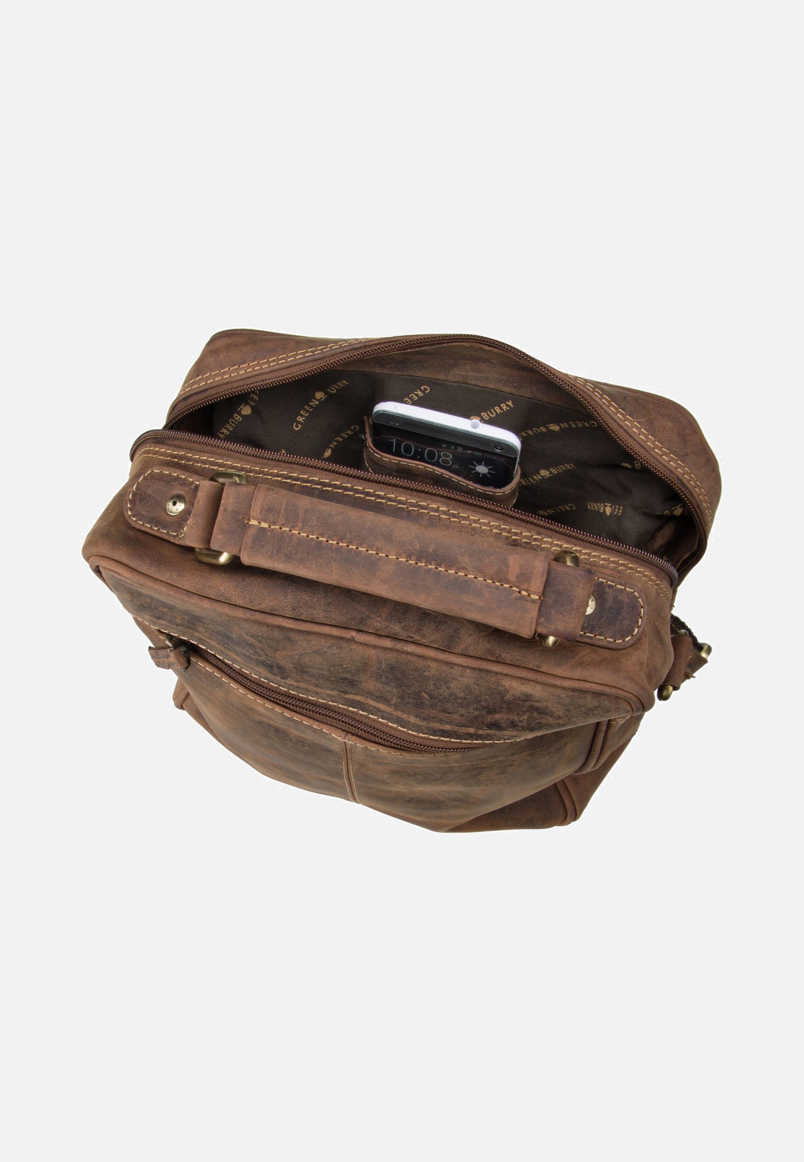 Greenburry Vintage 1665 Large Sattelbraun Umhängetasche