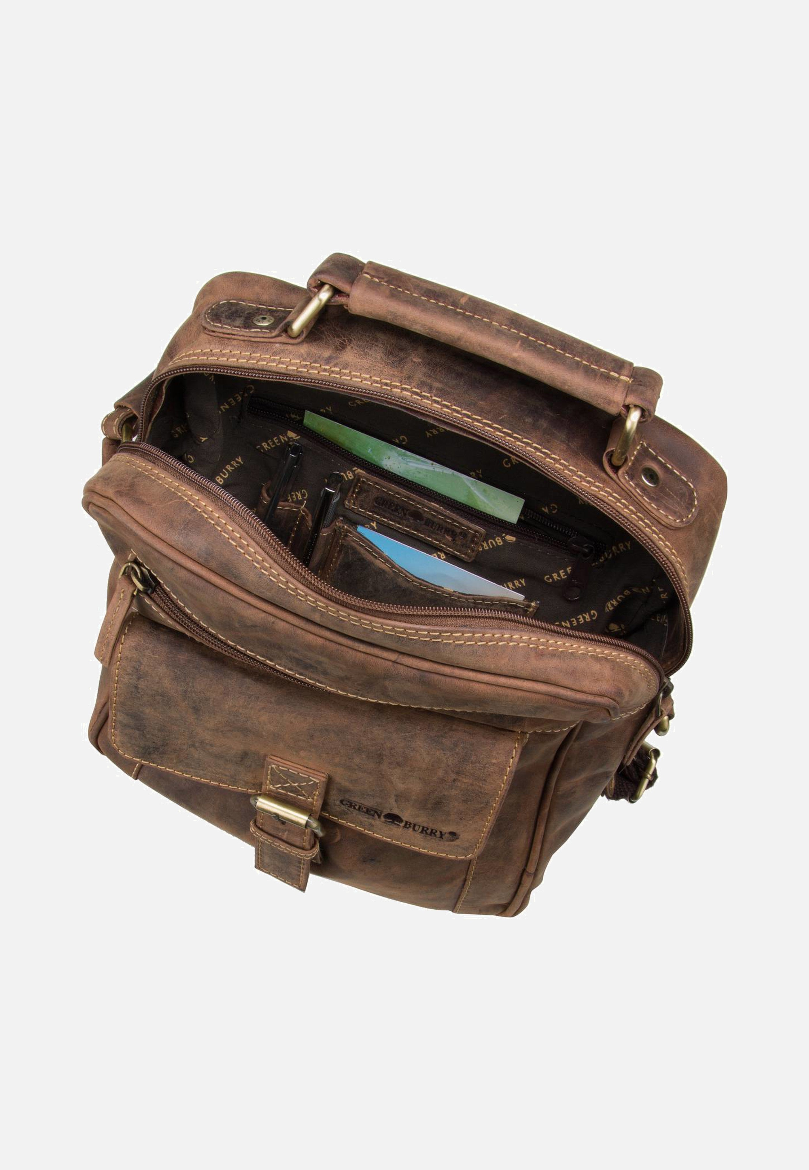 Greenburry Vintage 1665 Large Sattelbraun Umhängetasche