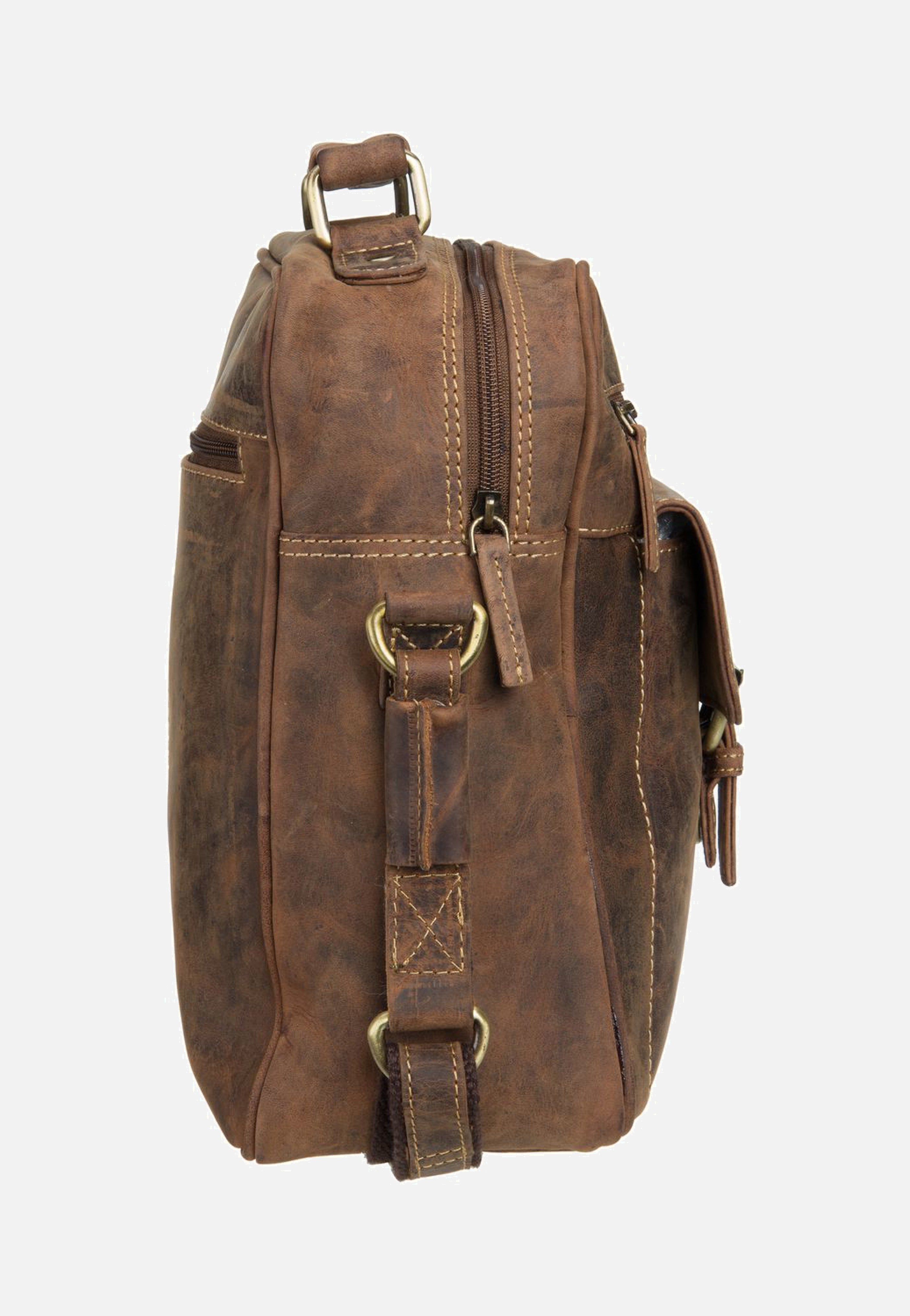 Greenburry Vintage 1665 Large Sattelbraun Umhängetasche