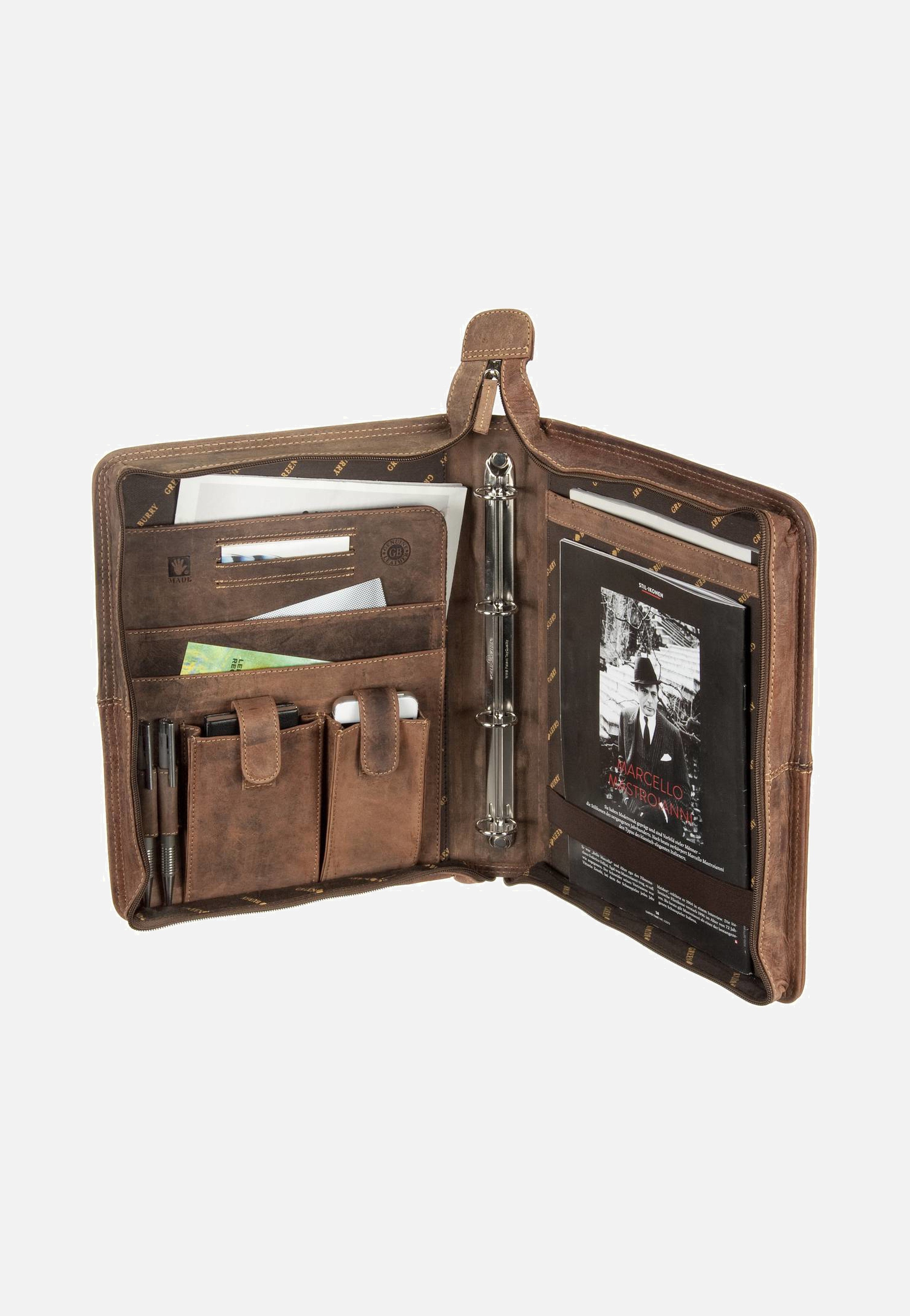 Greenburry - Vintage Business Planer Sattelbraun - Document Folder | Men-Image