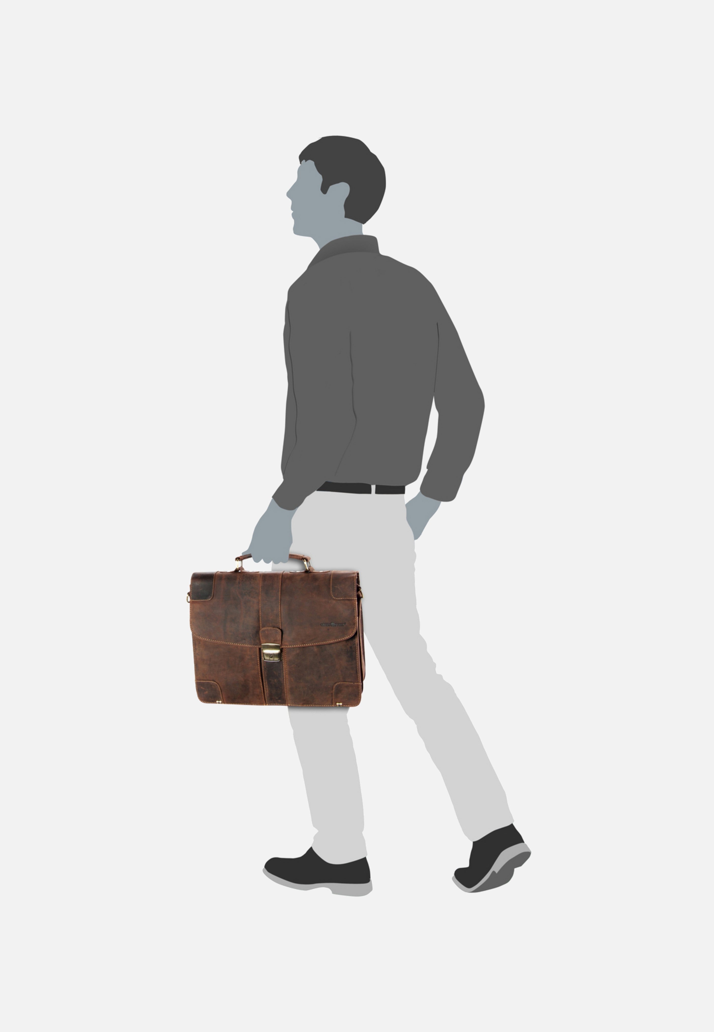 Greenburry - Vintage Mappe 2tlg. Sattelbraun - Briefcase | Men-Image