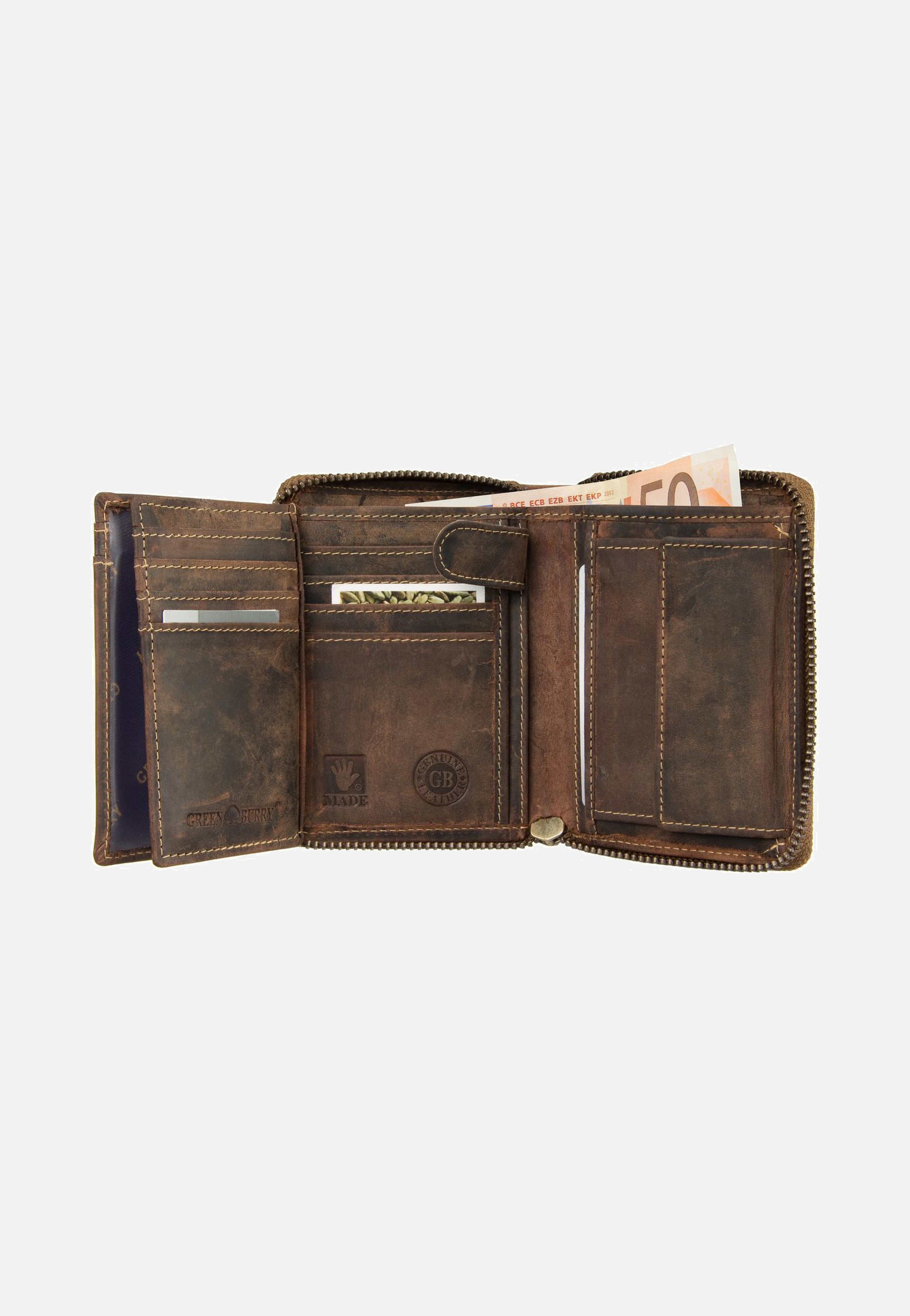 Greenburry Vintage Sattelbraun Portemonnaie