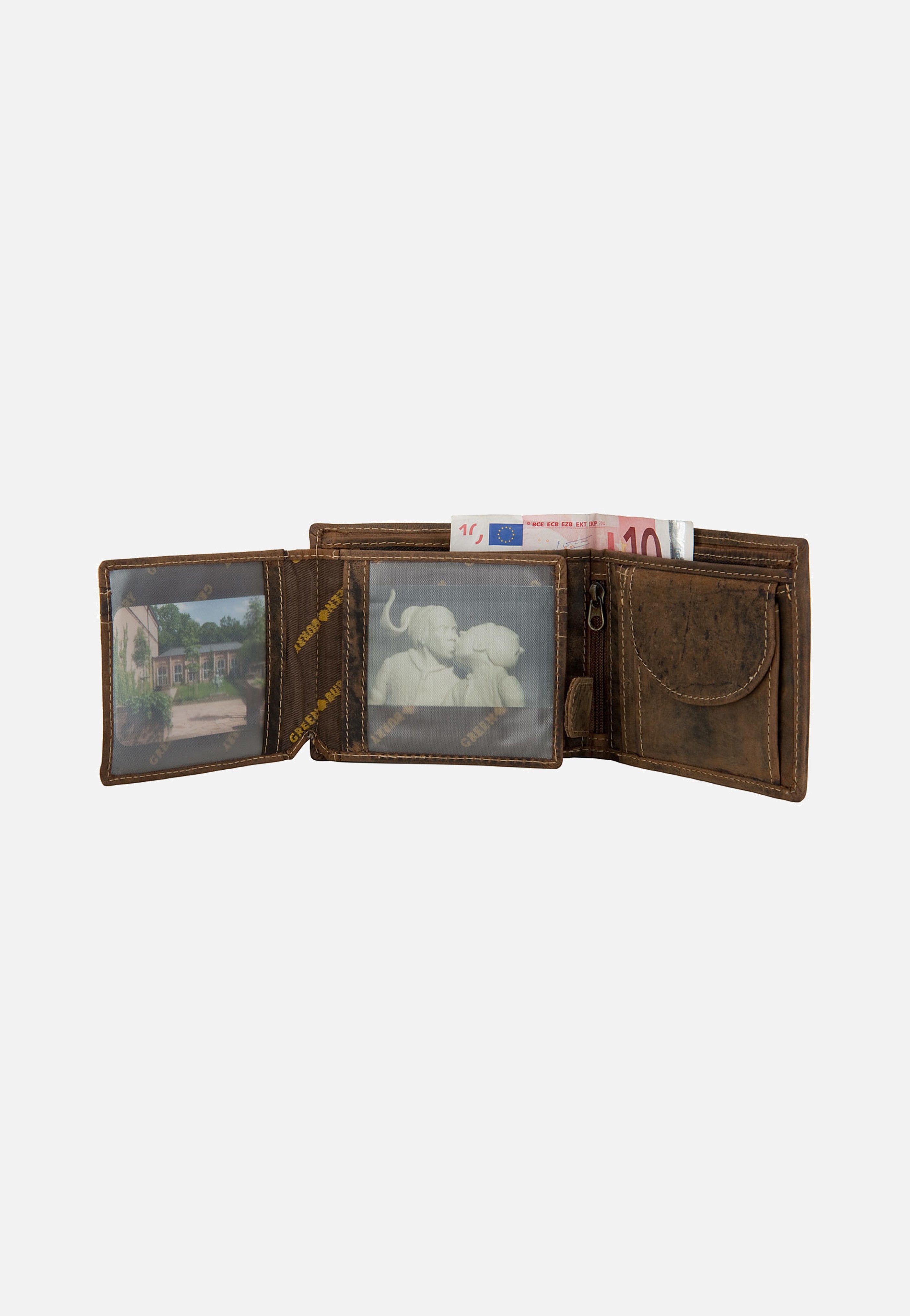 Greenburry Vintage Save Sattelbraun Portemonnaie