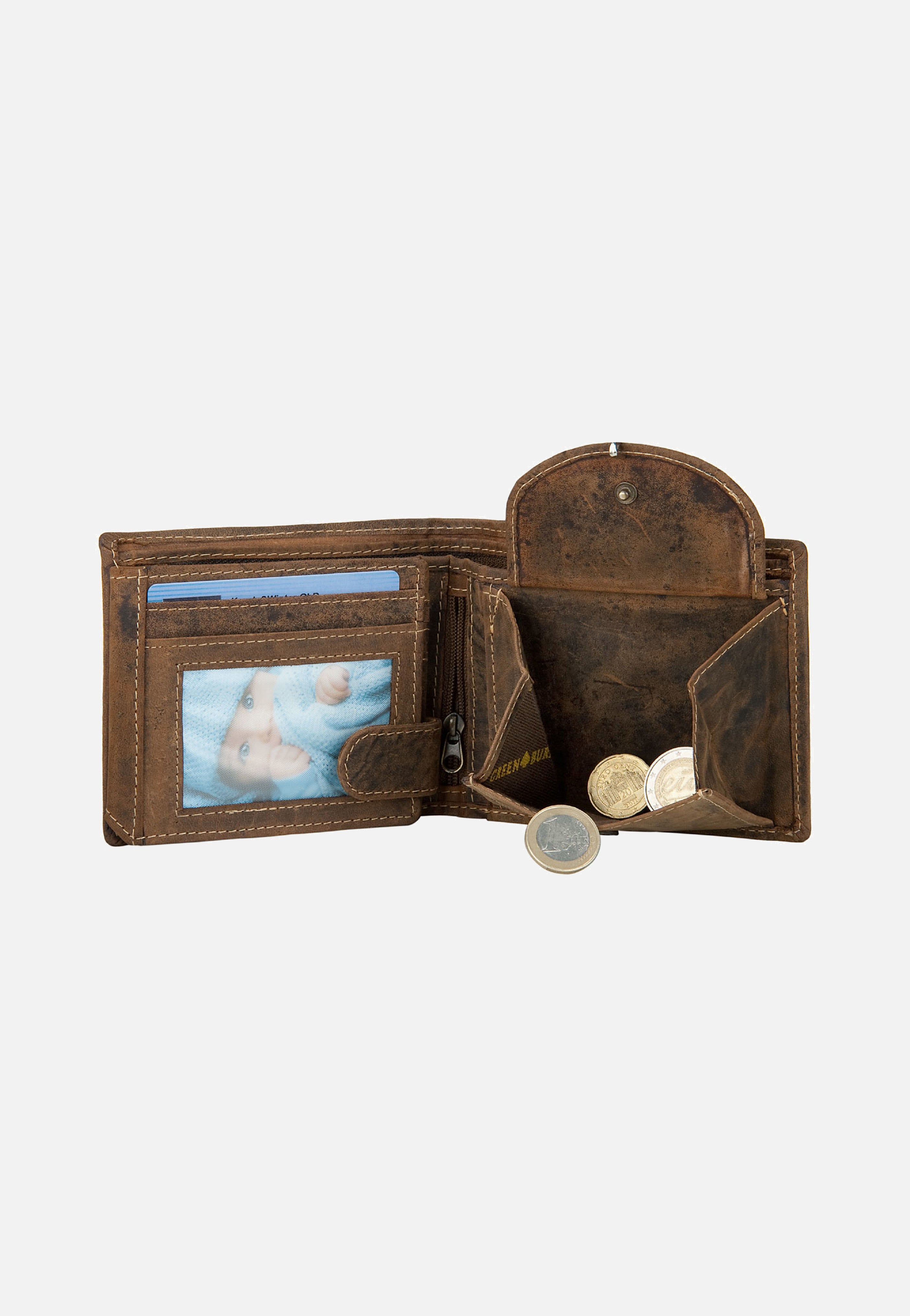 Greenburry Vintage Save Sattelbraun Portemonnaie