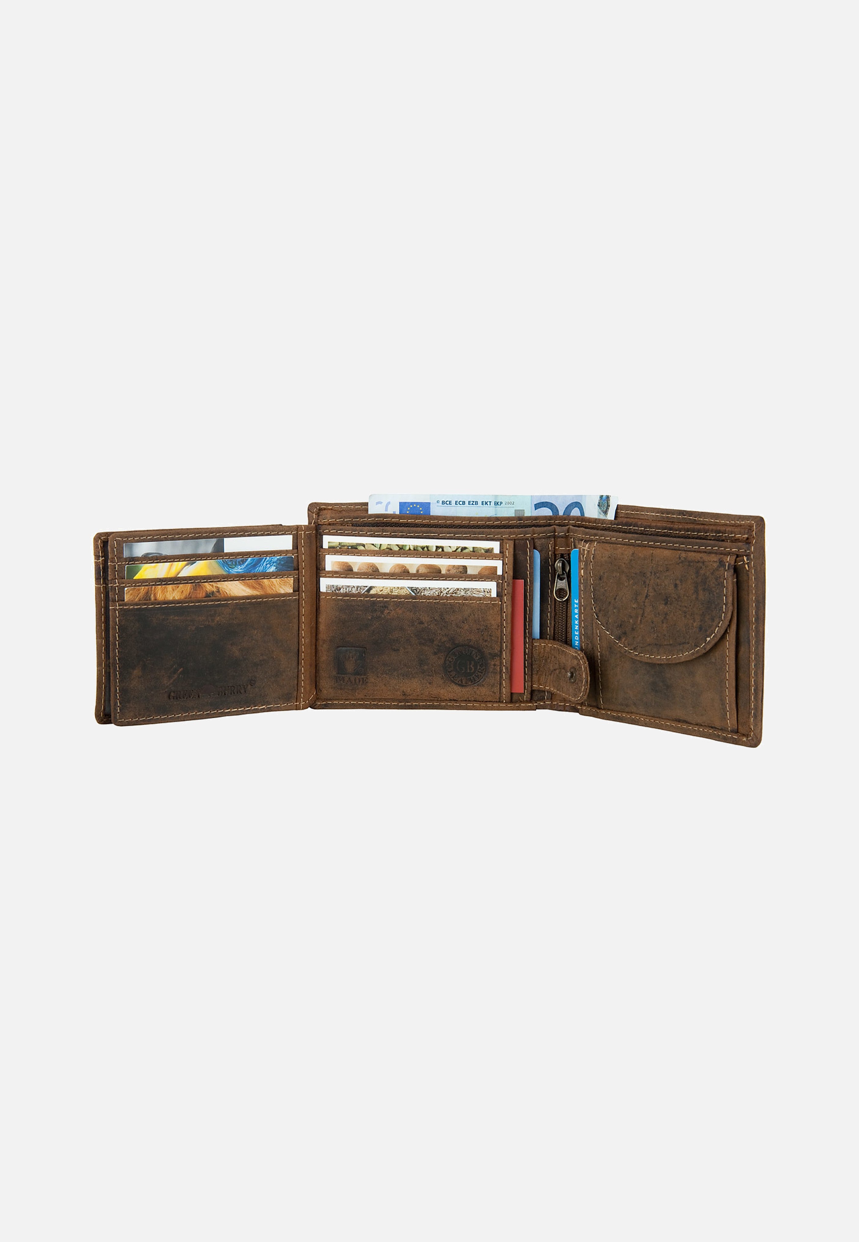 Greenburry Vintage Save Sattelbraun Portemonnaie