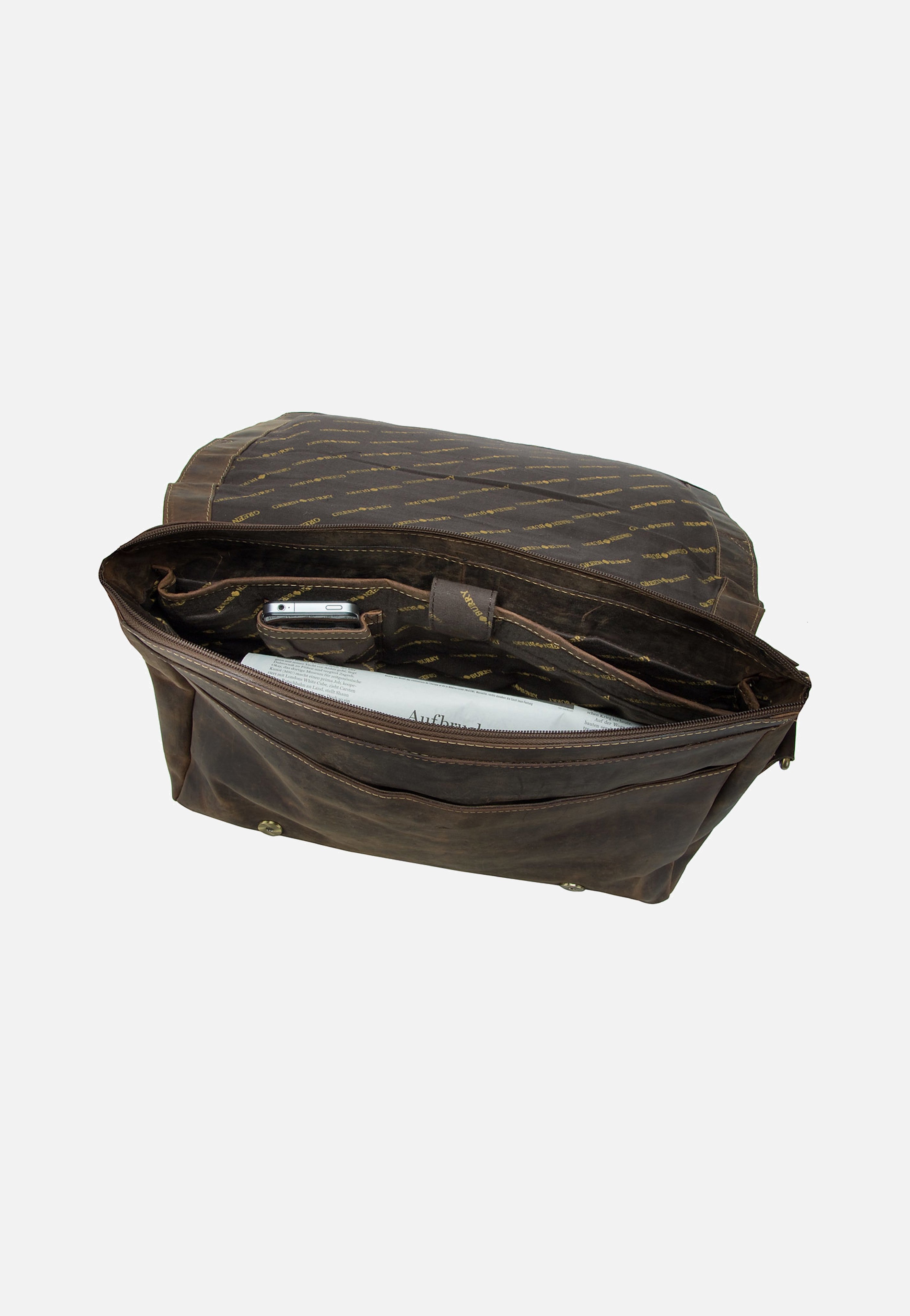 Greenburry - Vintage XXL Tasche Sattelbraun - Messenger Bag | Men-Image