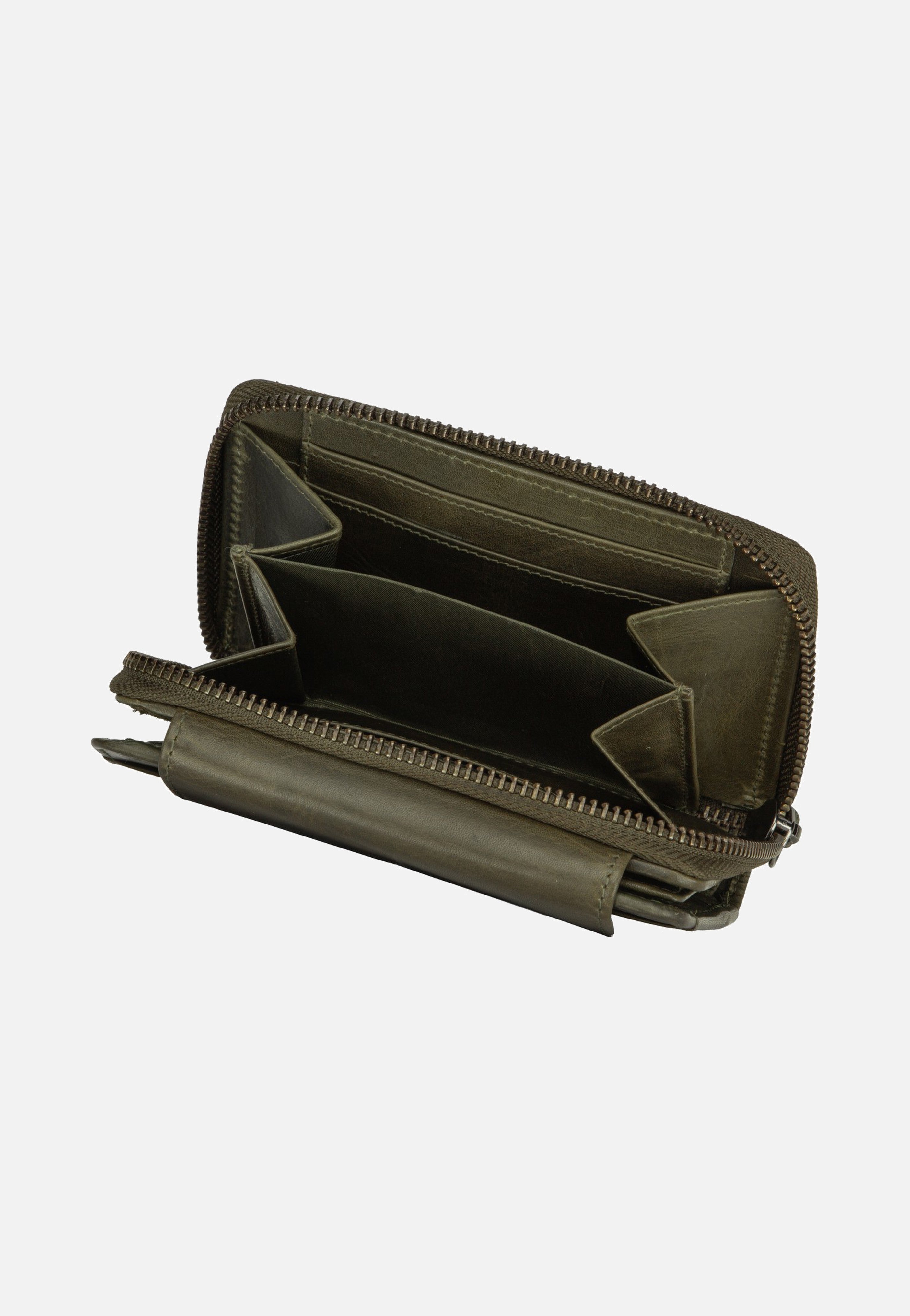 Greenburry Newport Rv-Damenbörse RFID British Green Portemonnaie