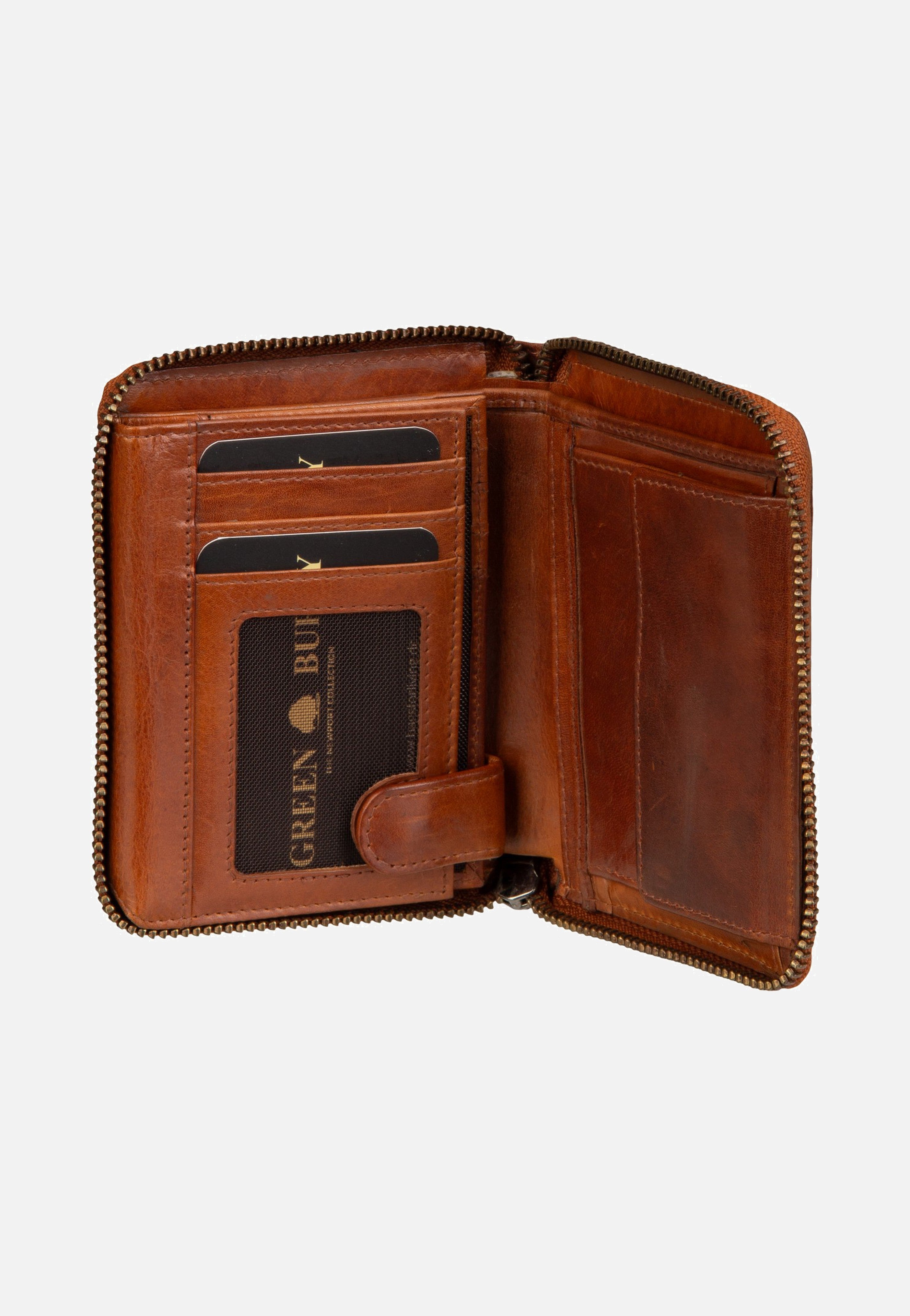 Greenburry Newport Rv-Damenbörse Rfid Caramel Portemonnaie
