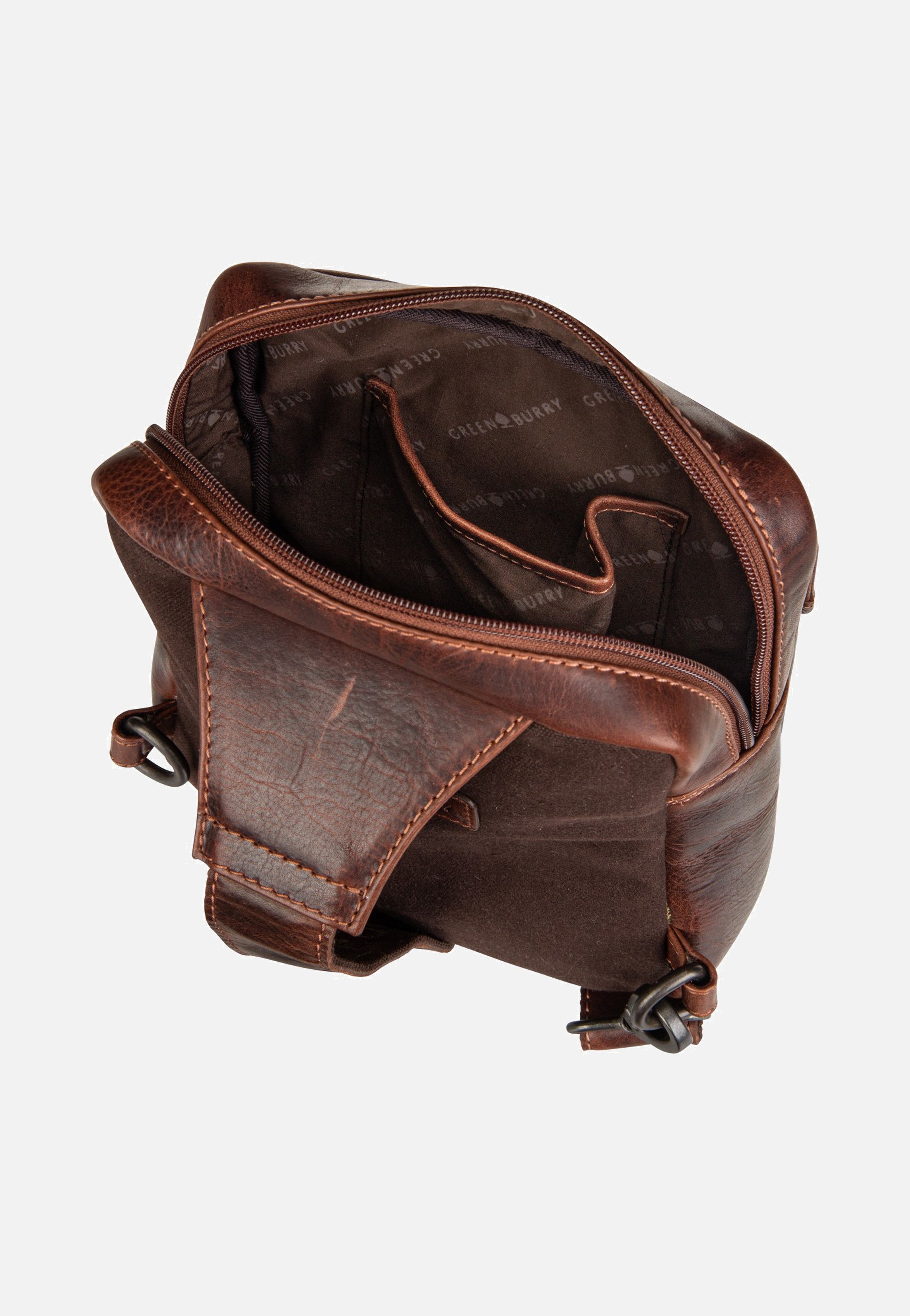 Greenburry - Rugged Body-Crossover Bag III Teak Brown - Sling Bag | Men-Image