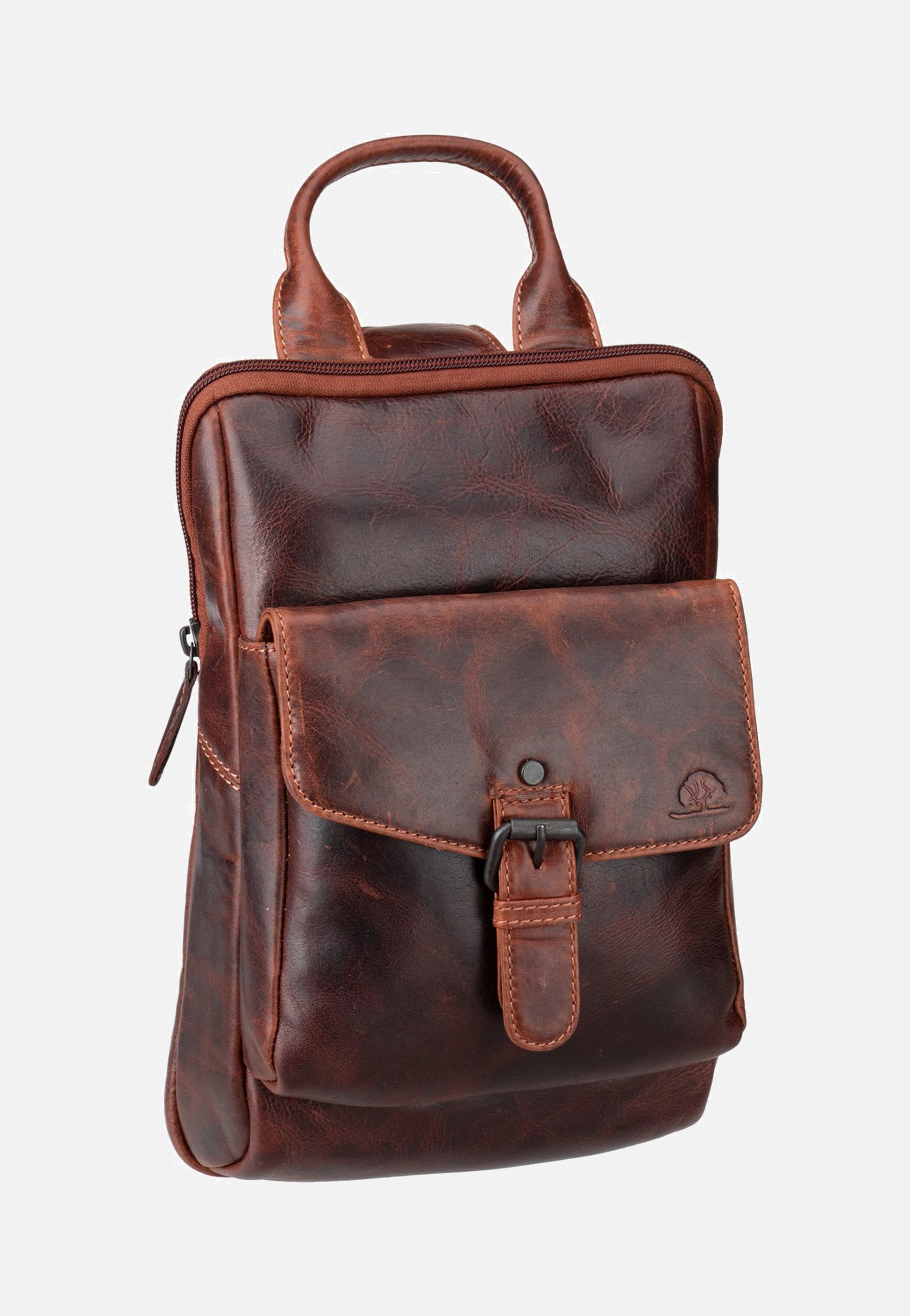 Greenburry Rugged Body-Crossover Bag I Teak Brown Umhängetasche