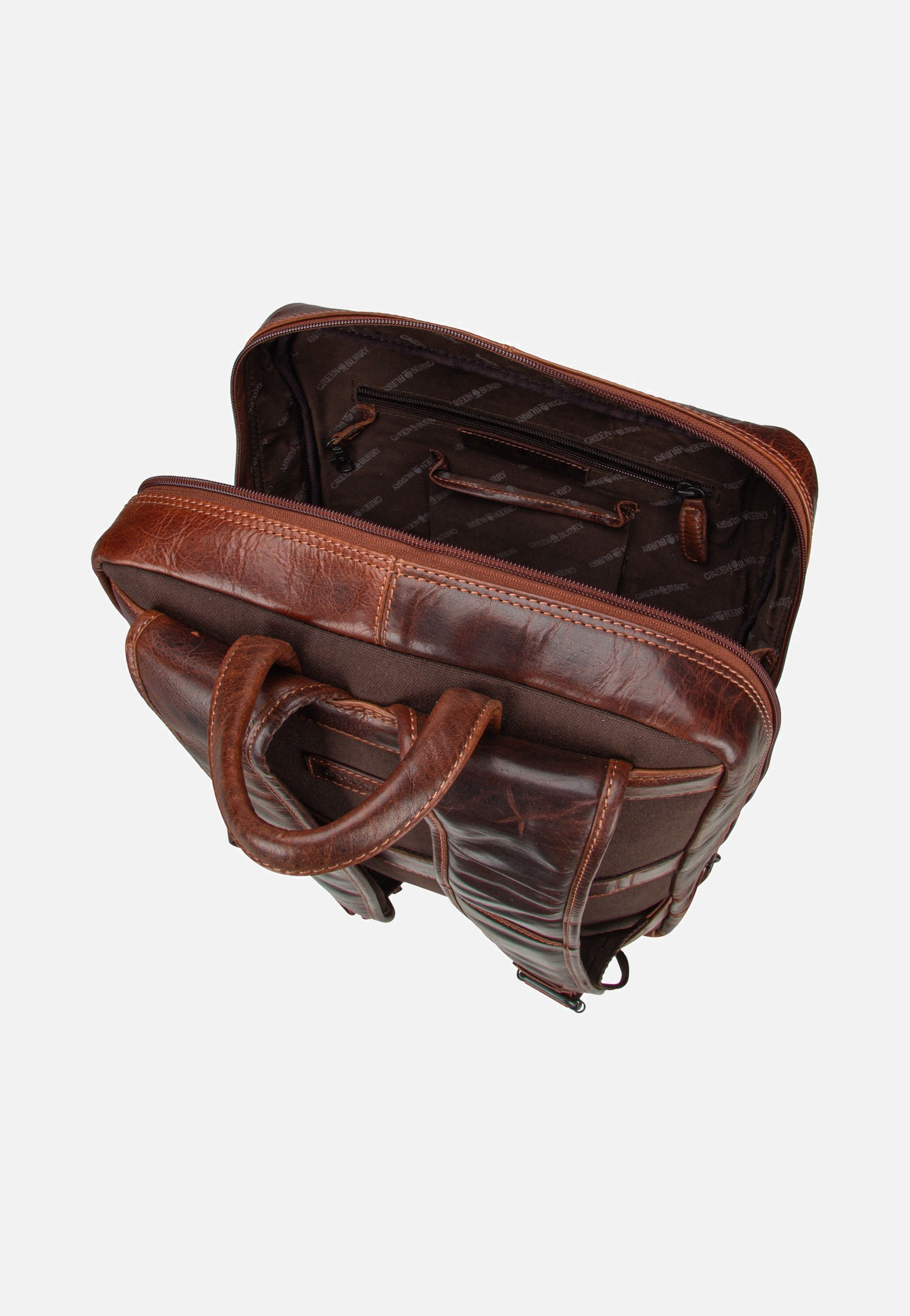 Greenburry Rugged Business Teak Brown Rucksack