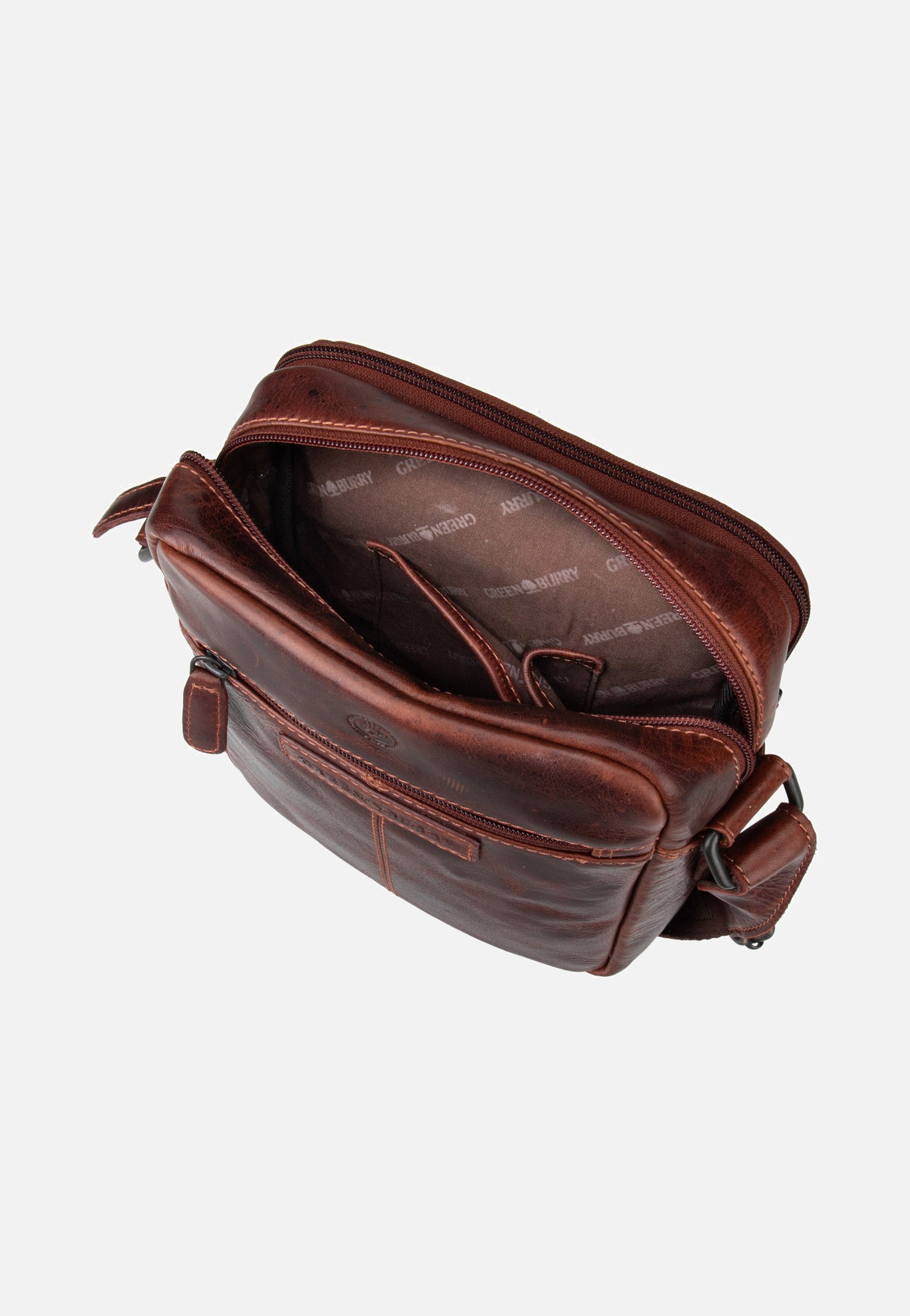 Greenburry Rugged Shoulderbag L Teak Brown Schultertasche