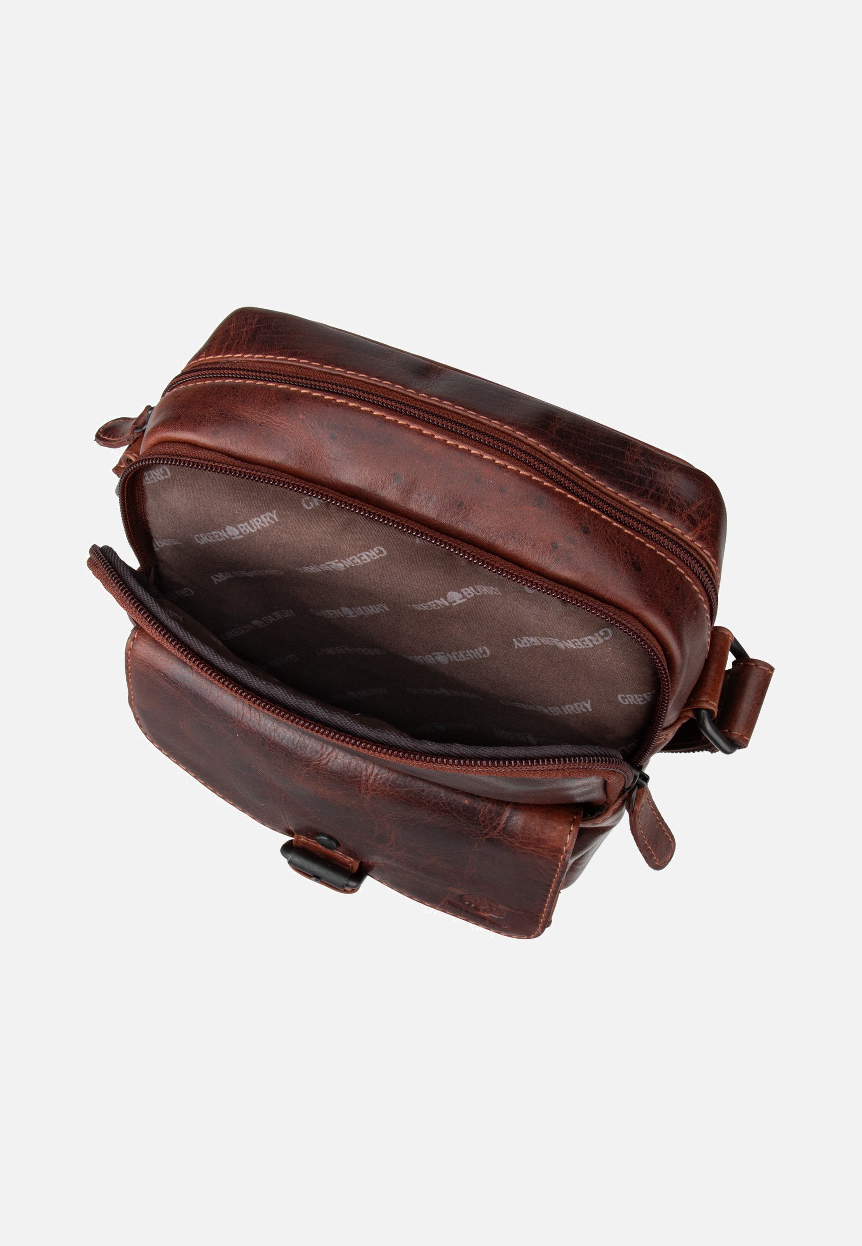 Greenburry Rugged Shoulderbag L Teak Brown Schultertasche