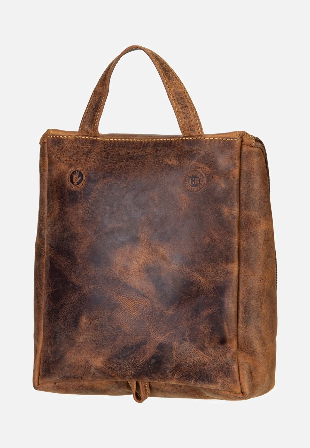 Greenburry Vintage 1735 Leder Sattelbraun Kulturbeutel