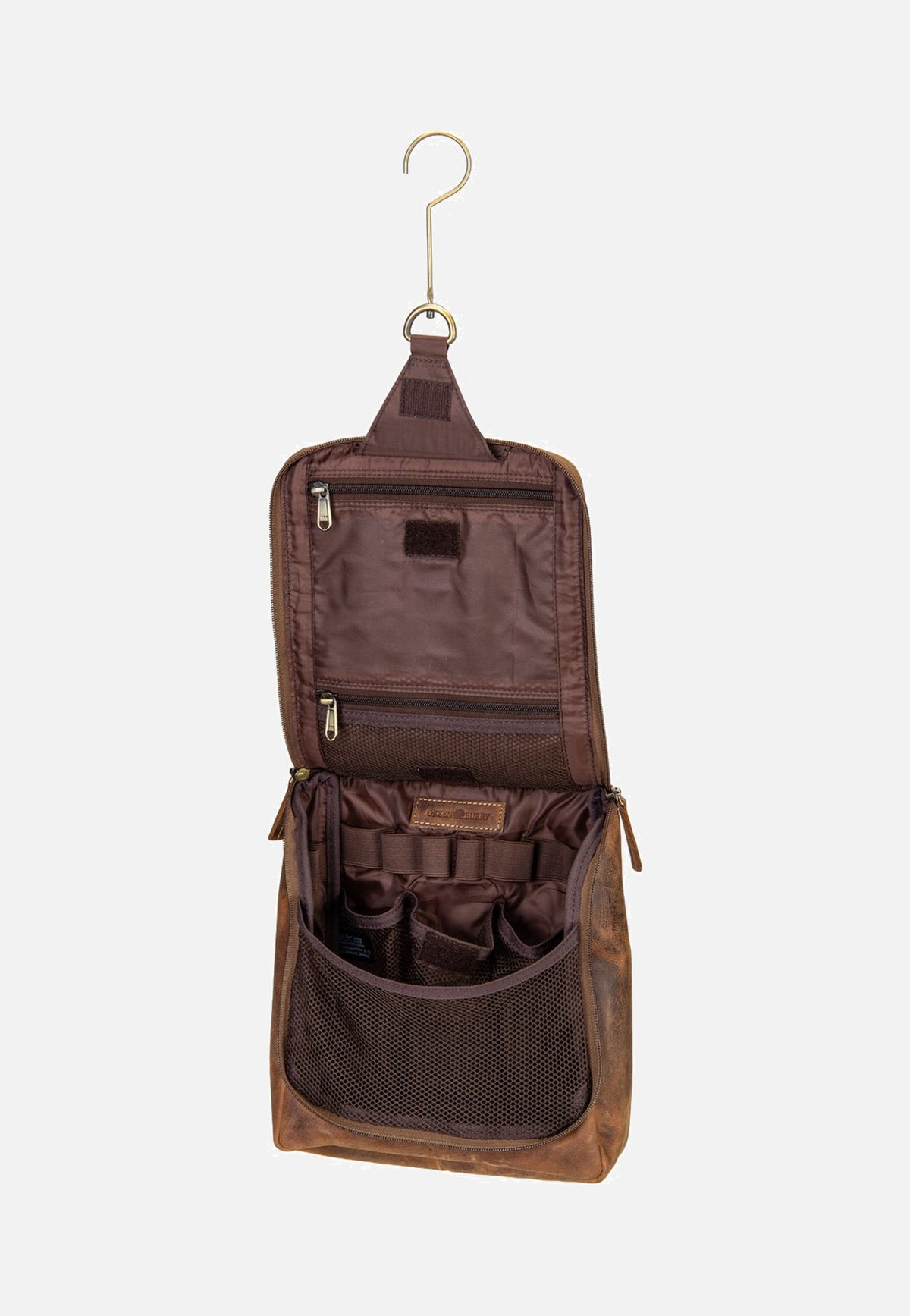 Greenburry Vintage 1735 Leder Sattelbraun Kulturbeutel