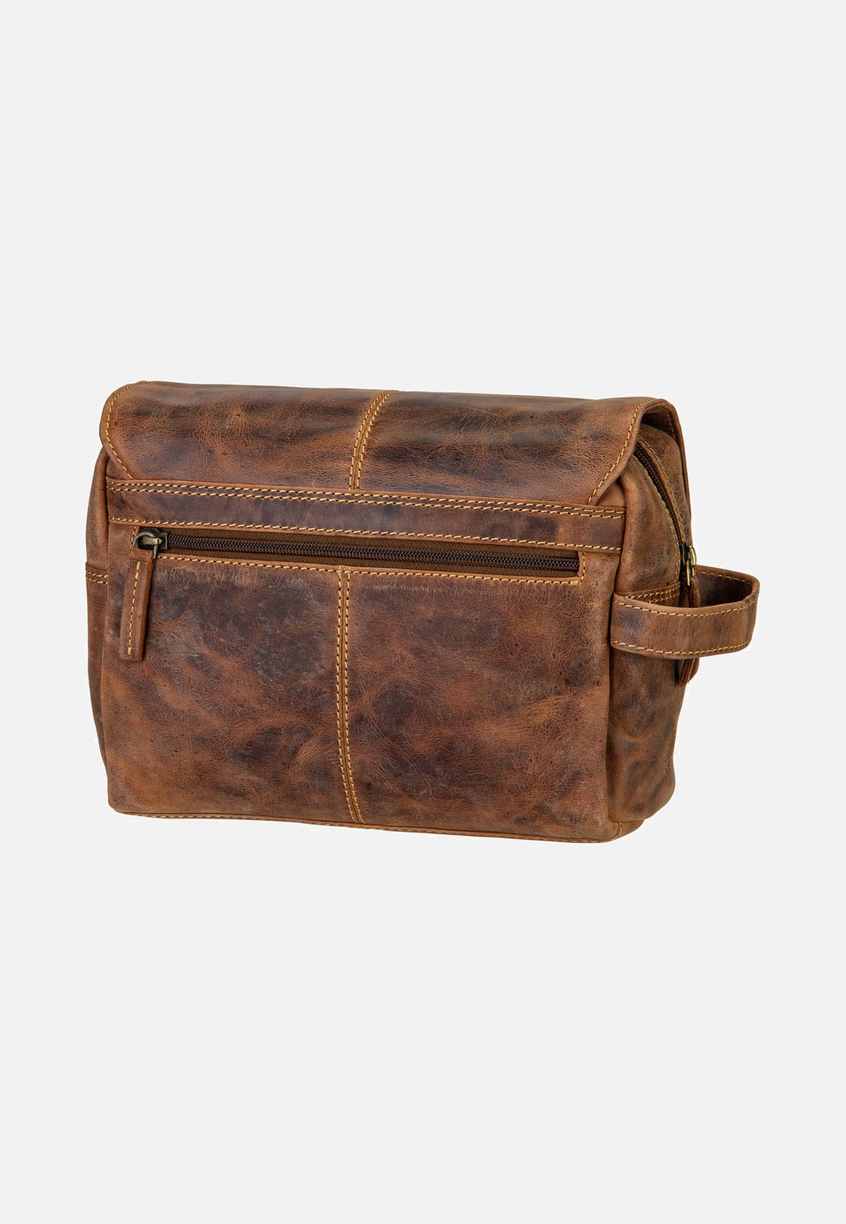 Greenburry Vintage 1737M Leder Sattelbraun Kulturbeutel
