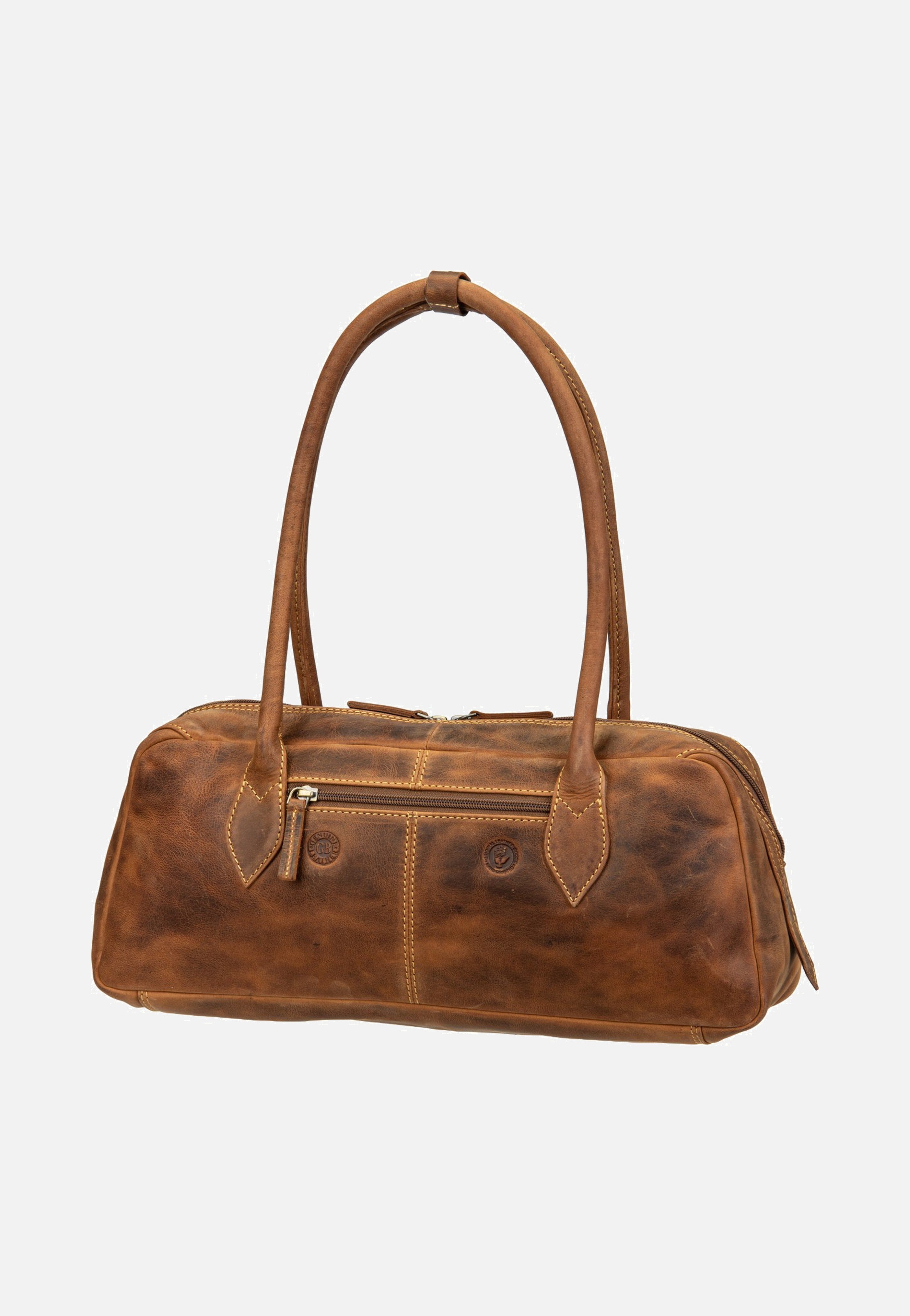 Greenburry Vintage East/West Umhängetasche Sattelbraun Schultertasche