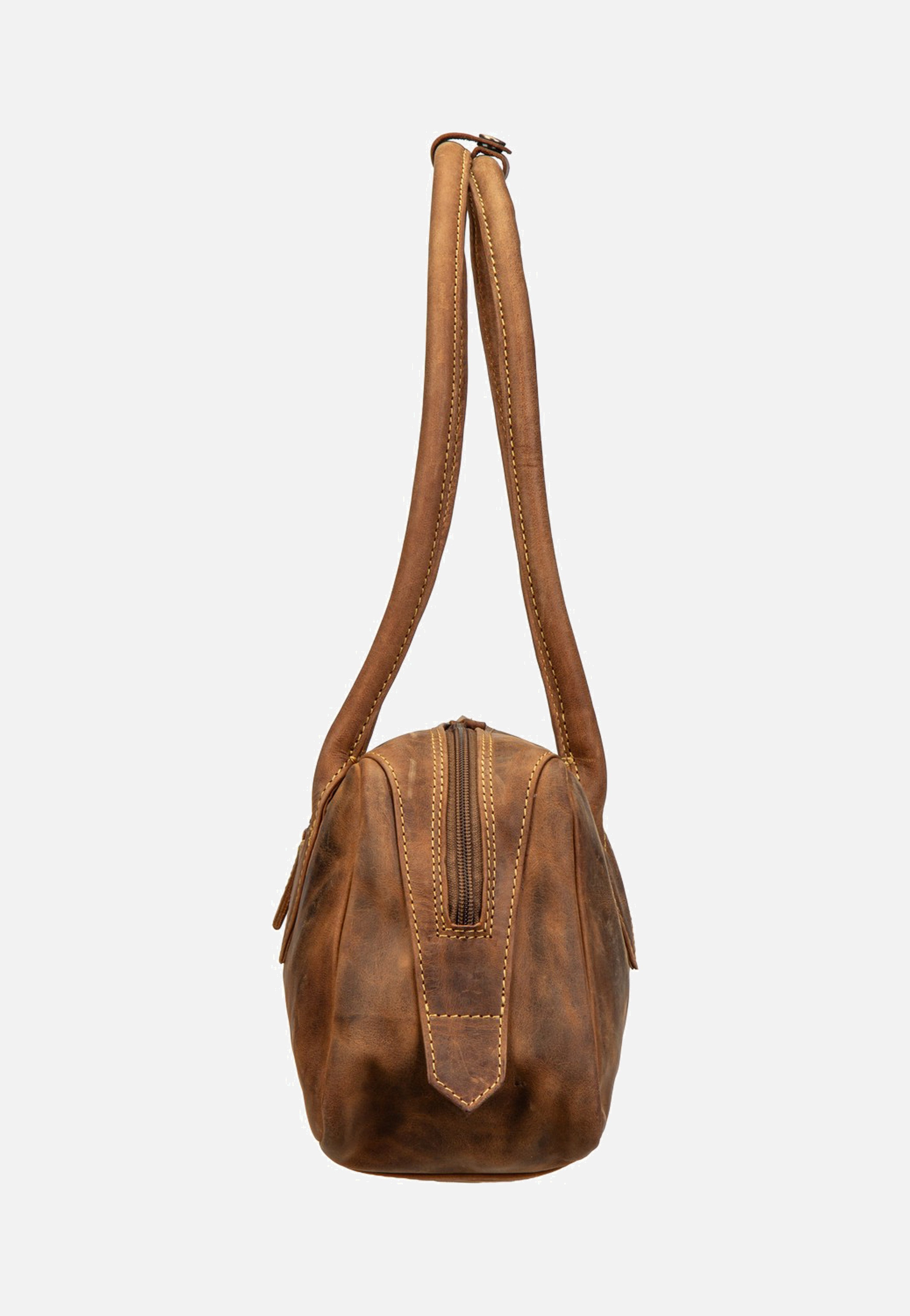 Greenburry Vintage East/West Umhängetasche Sattelbraun Schultertasche