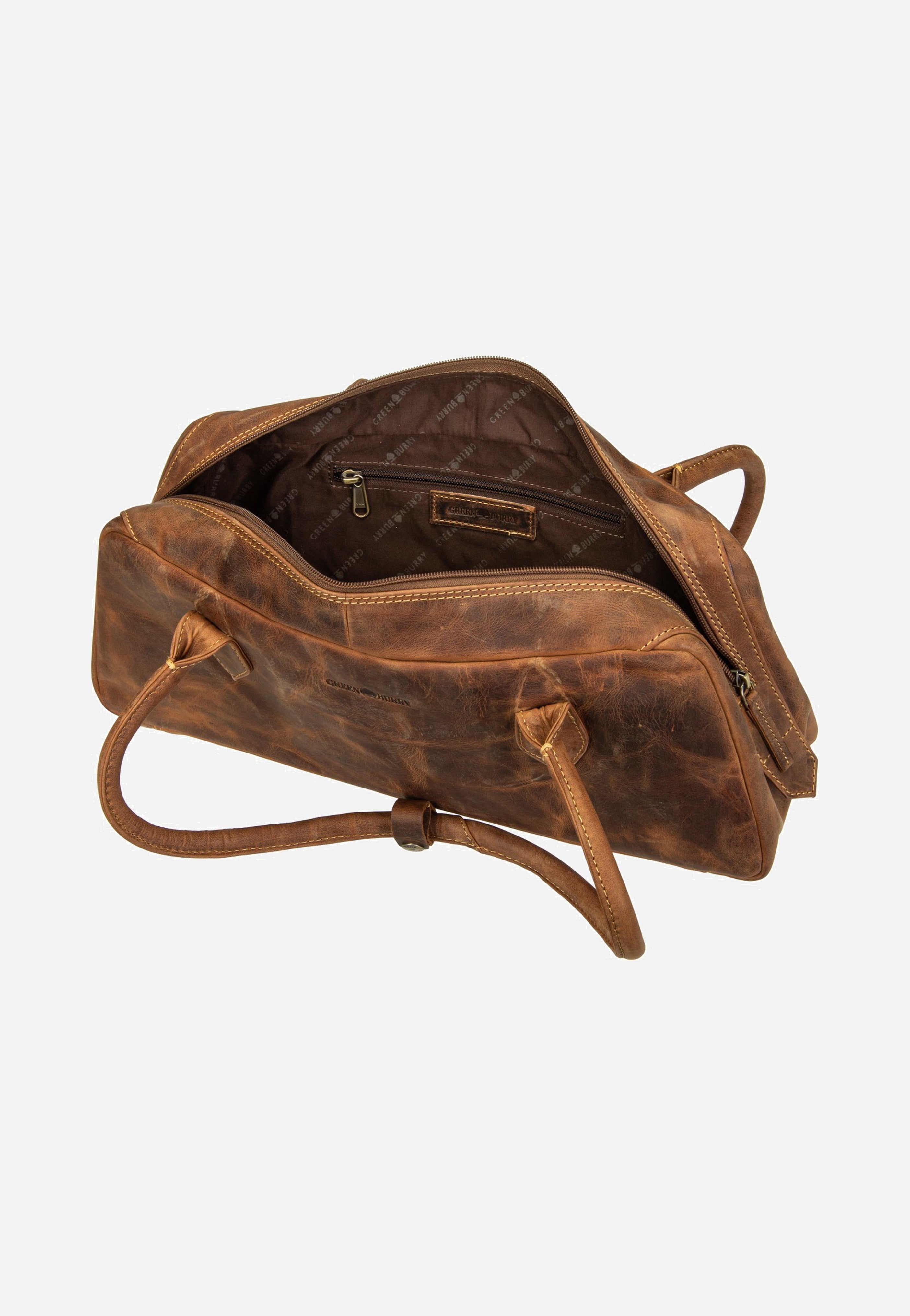 Greenburry Vintage East/West Umhängetasche Sattelbraun Schultertasche