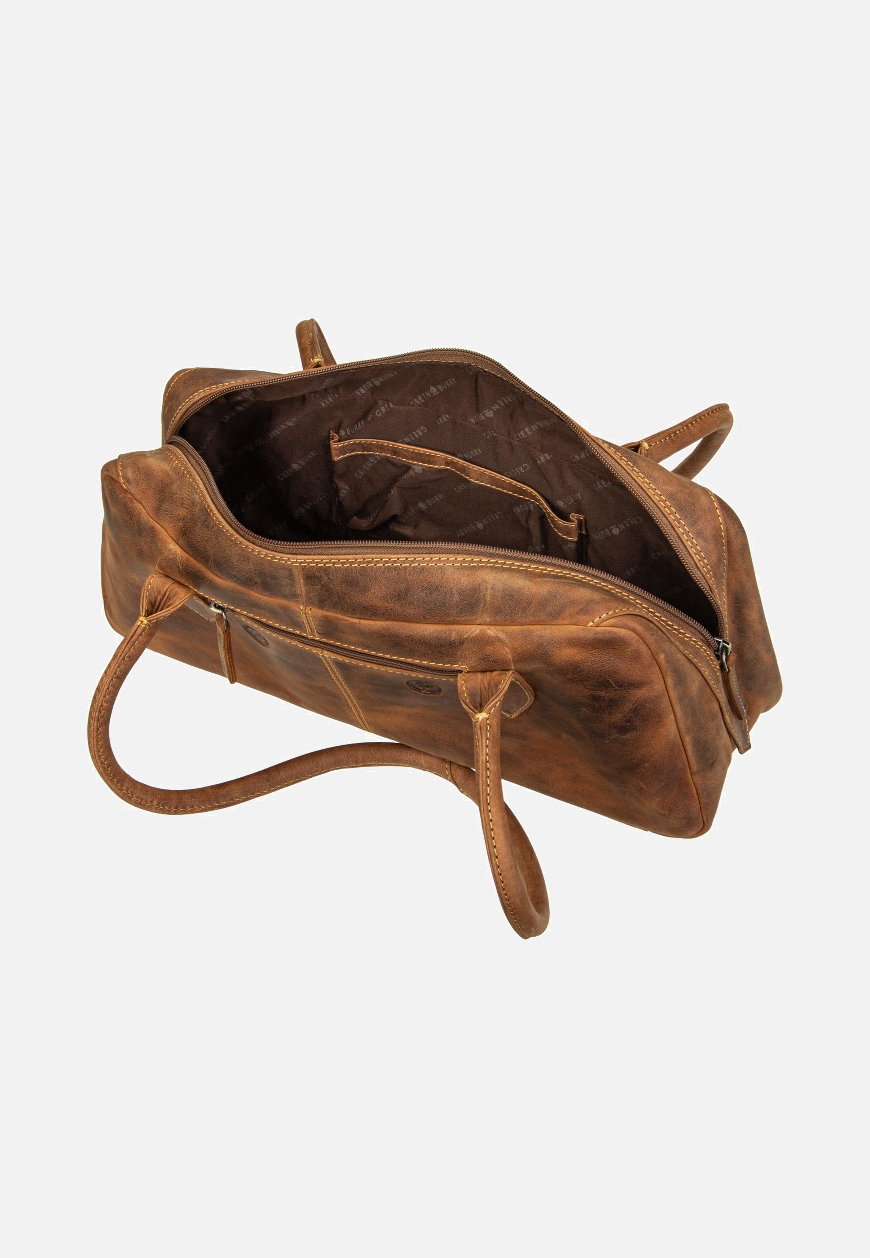 Greenburry Vintage East/West Umhängetasche Sattelbraun Schultertasche
