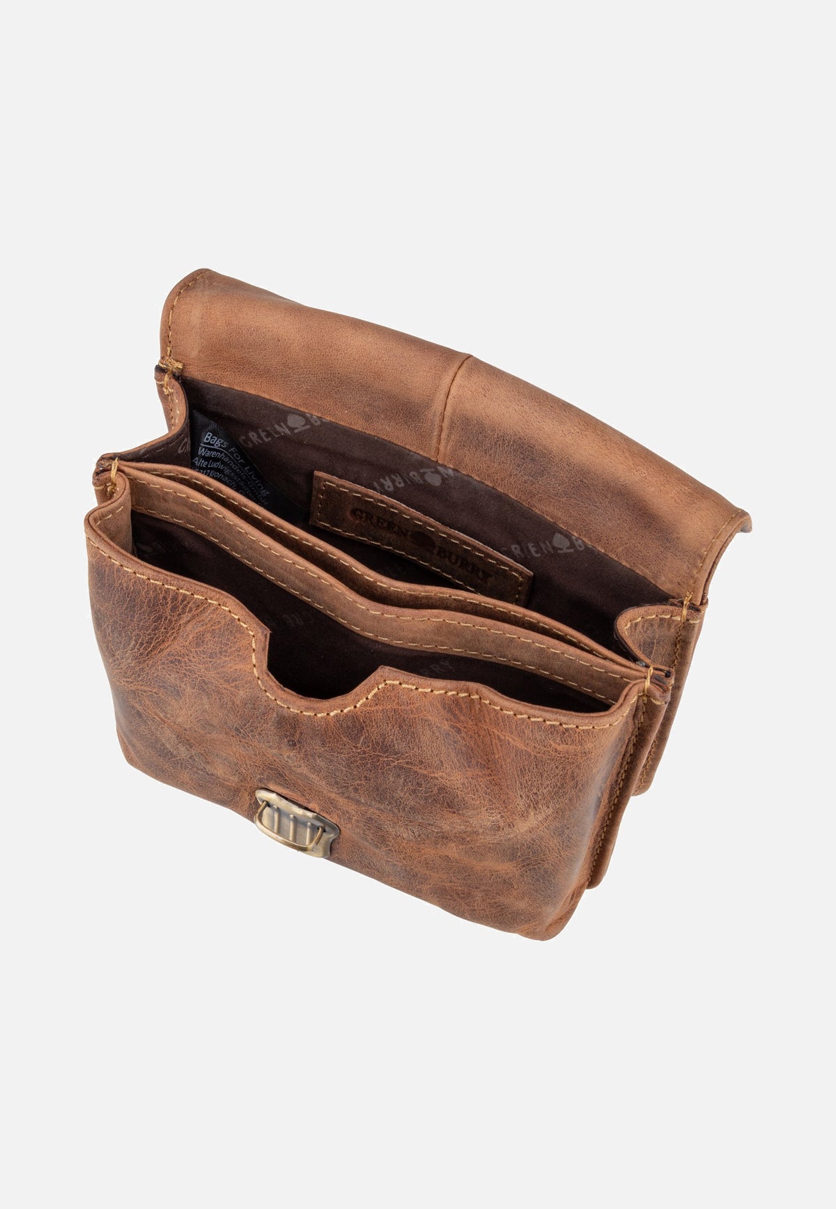 Greenburry Vintage Outdoor III Leder Sattelbraun Gürteltasche