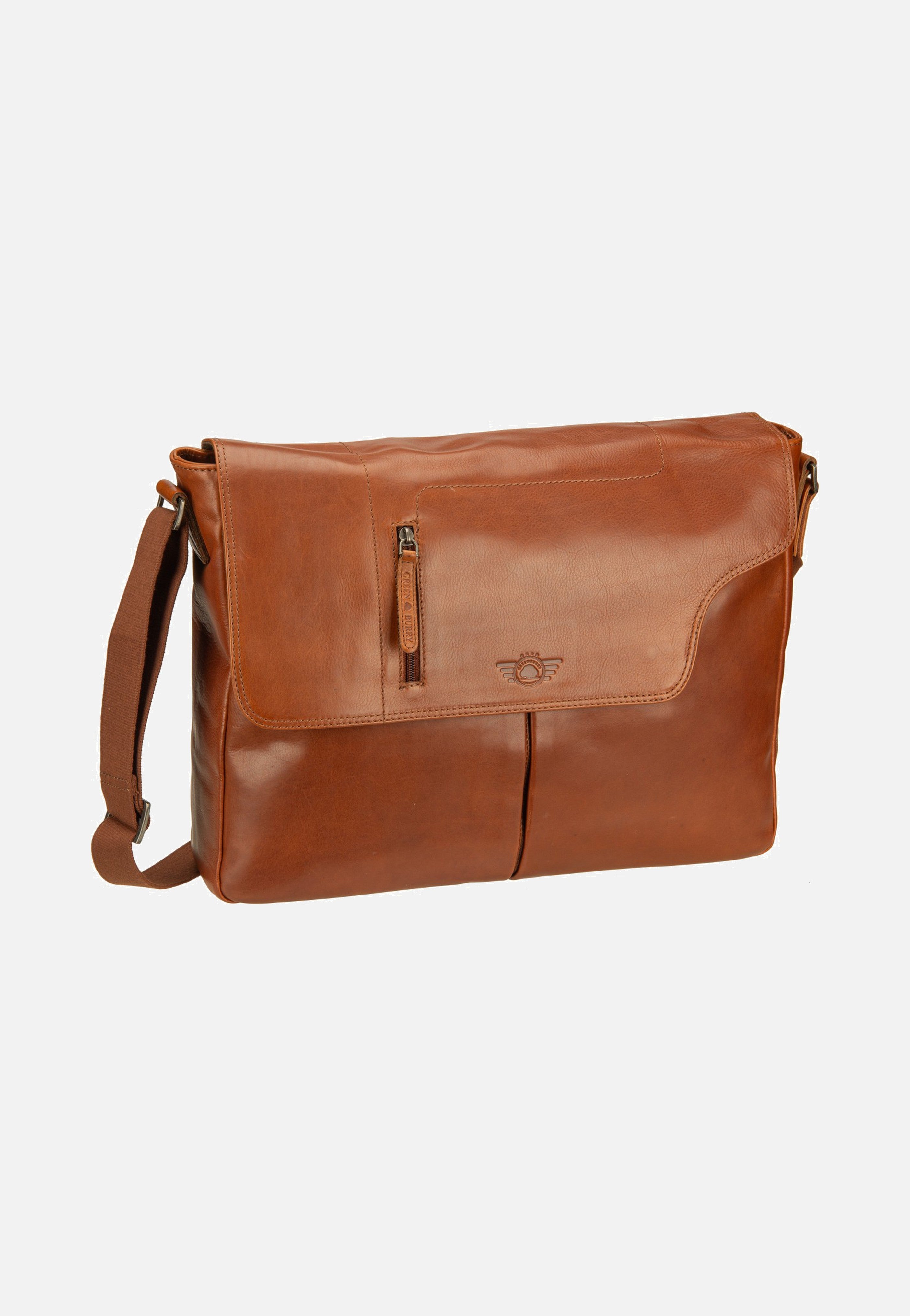Greenburry Waxy Vintage A4 Messenger Tobacco Nut Schultertasche