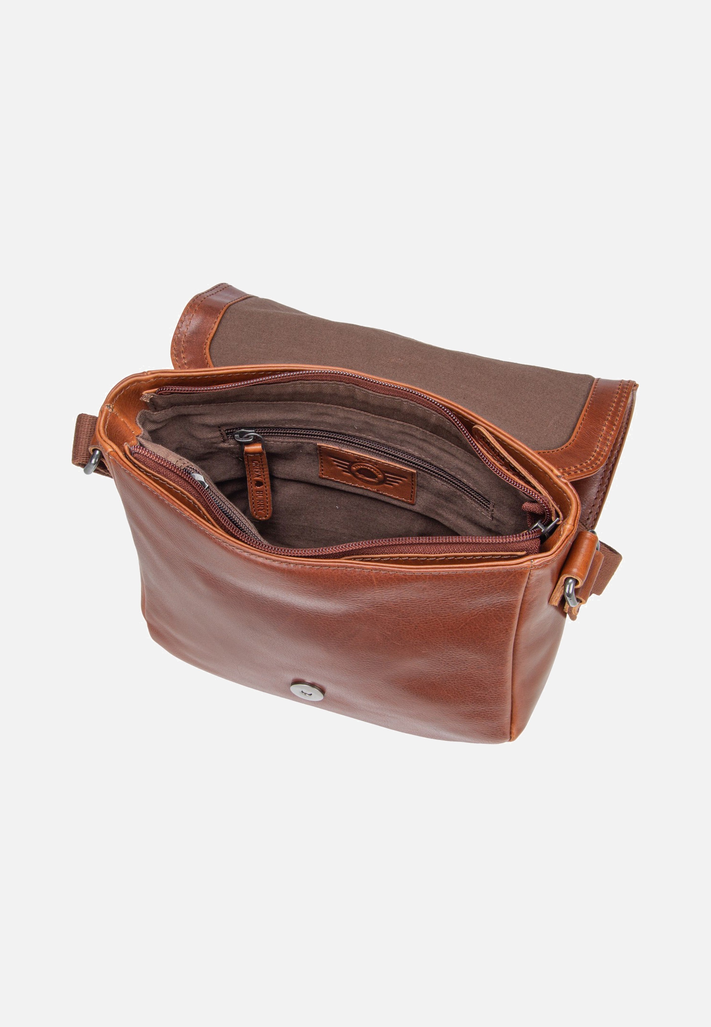 Greenburry Waxy Vintage Crossbody Bag Tobacco Nut Umhängetasche