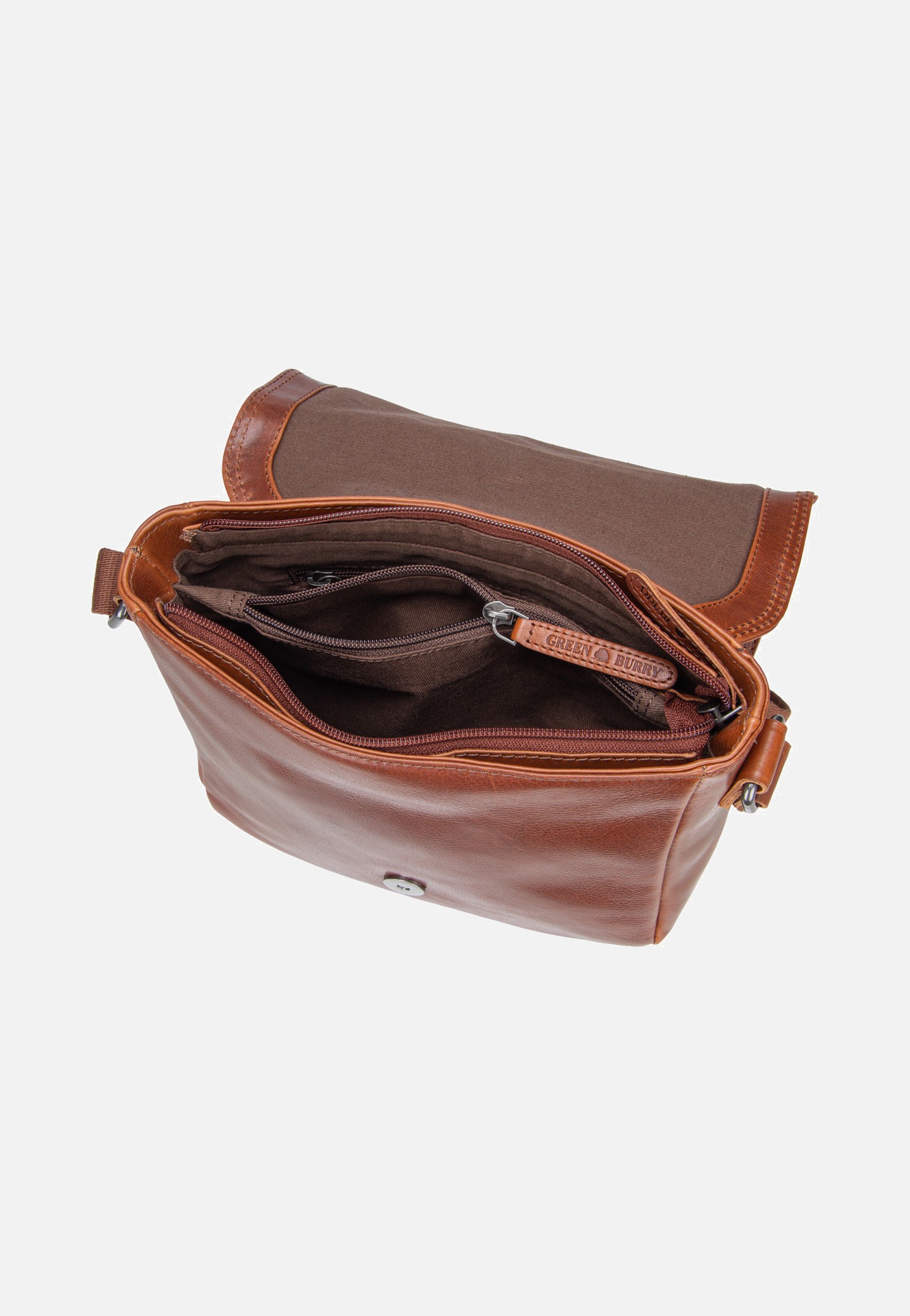 Greenburry Waxy Vintage Crossbody Bag Tobacco Nut Umhängetasche