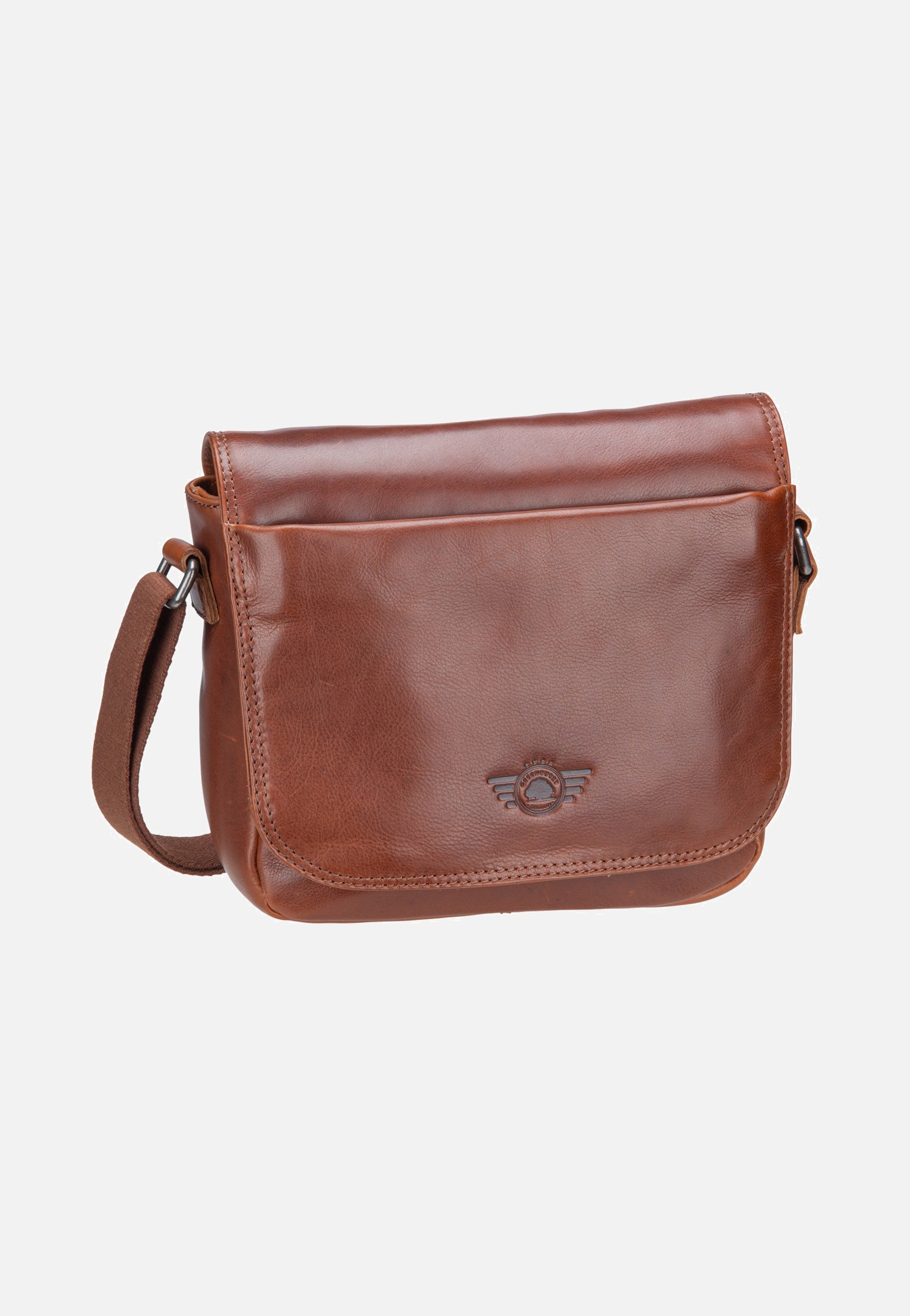 Greenburry Waxy Vintage Crossbody Bag Tobacco Nut Umhängetasche