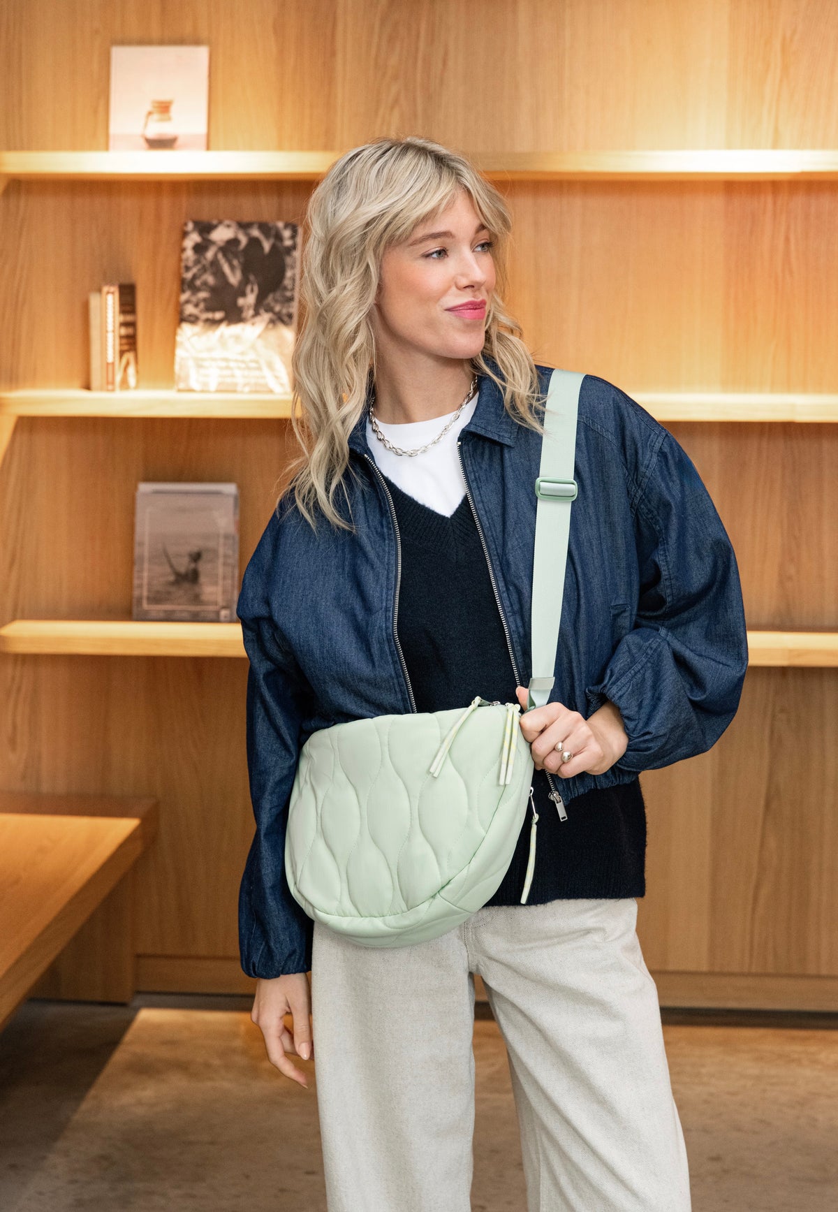 reisenthel Moonbag S Puffer Iced Matcha Sling Bag
