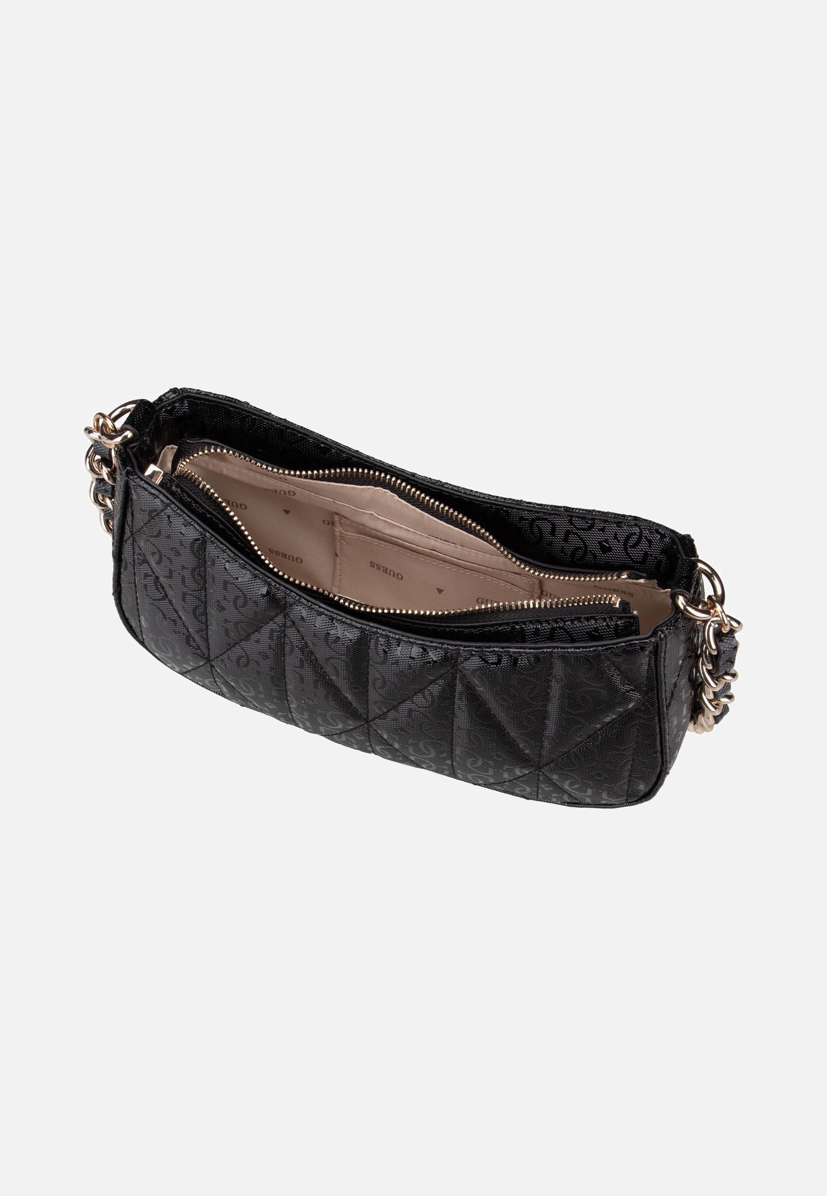 Guess Aldina Top Zip SHB 63170 Black Evening Bag