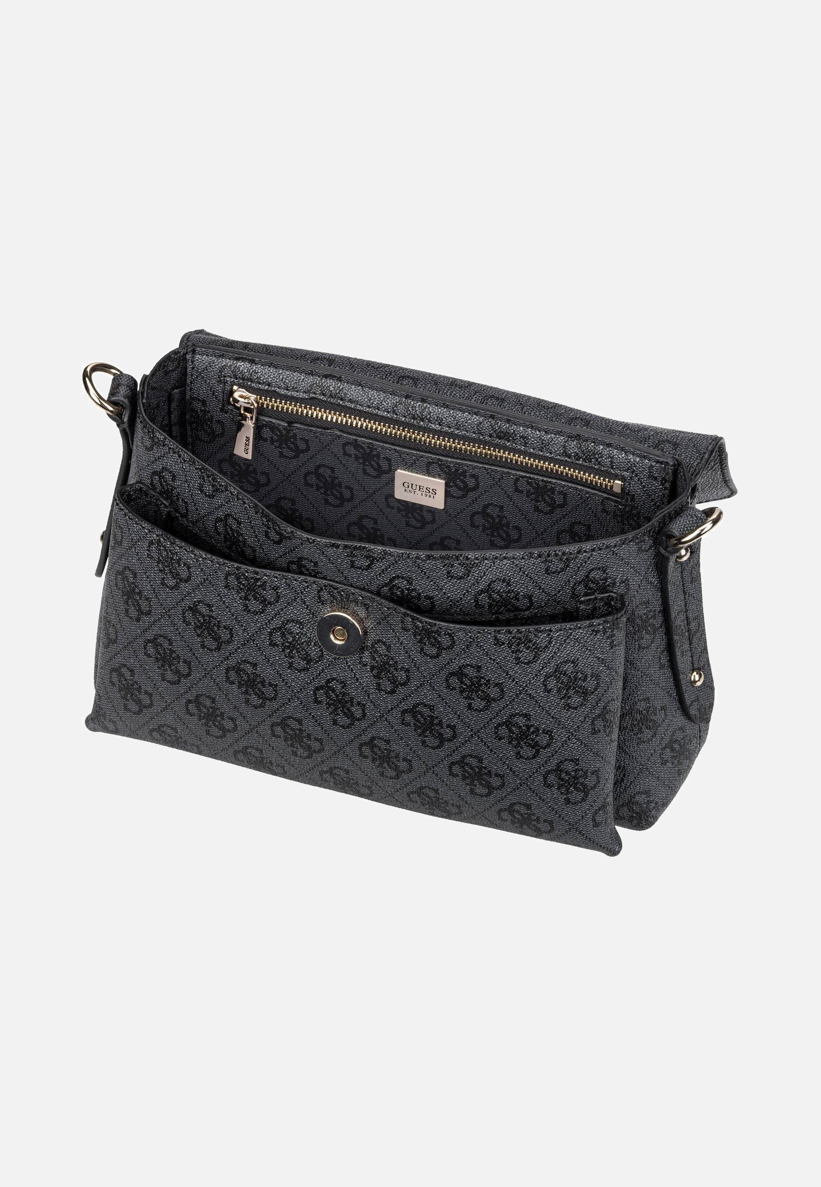 Guess - Brenton Flap Logo 48190 Coal - Shoulder Bag | Women-Image