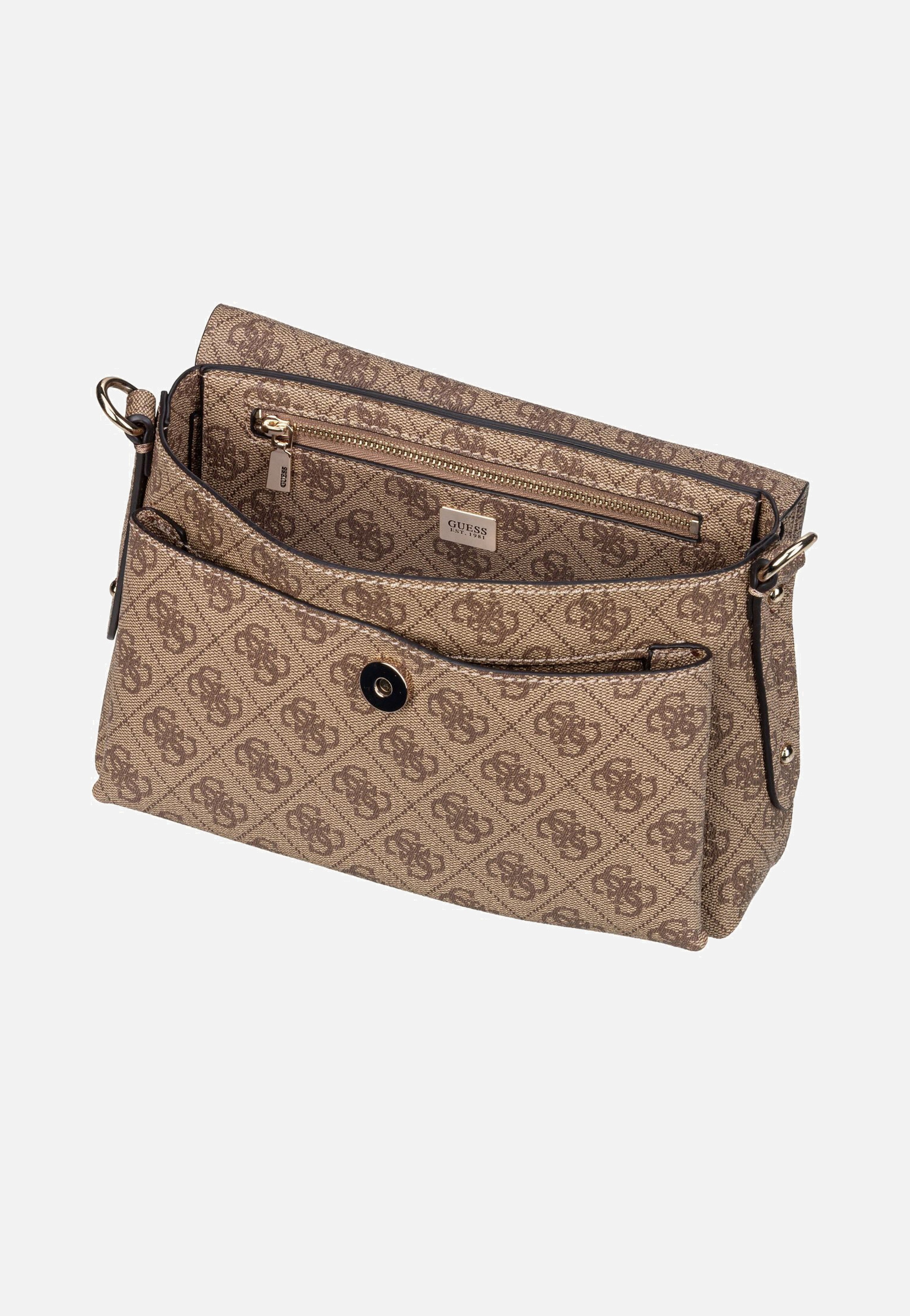 Guess - Brenton Flap Logo 48190 Latte - Shoulder Bag | Women-Image