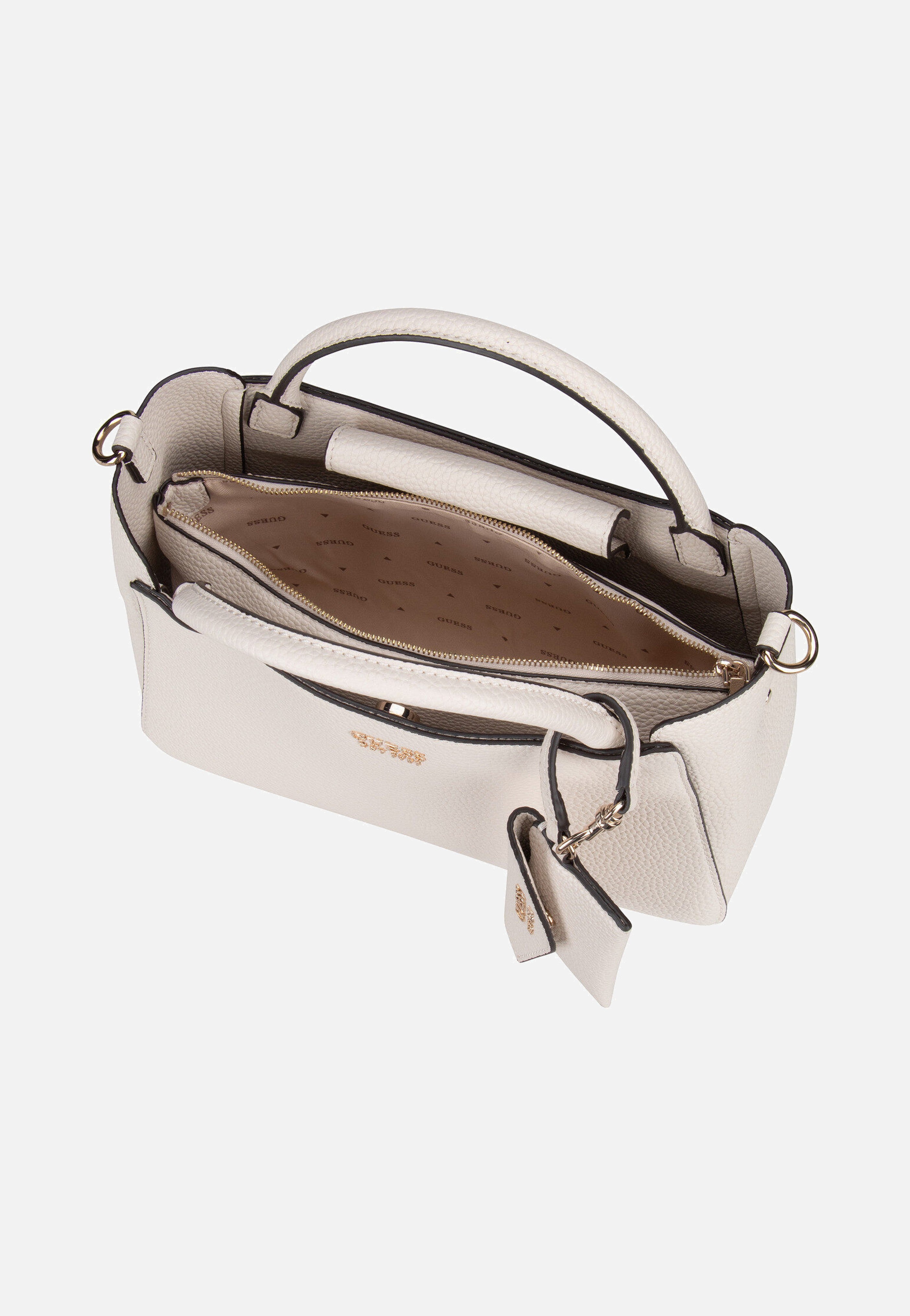 Guess - Brenton Small Girlfriend 48050 Bone - Handle Bag | Women-Image