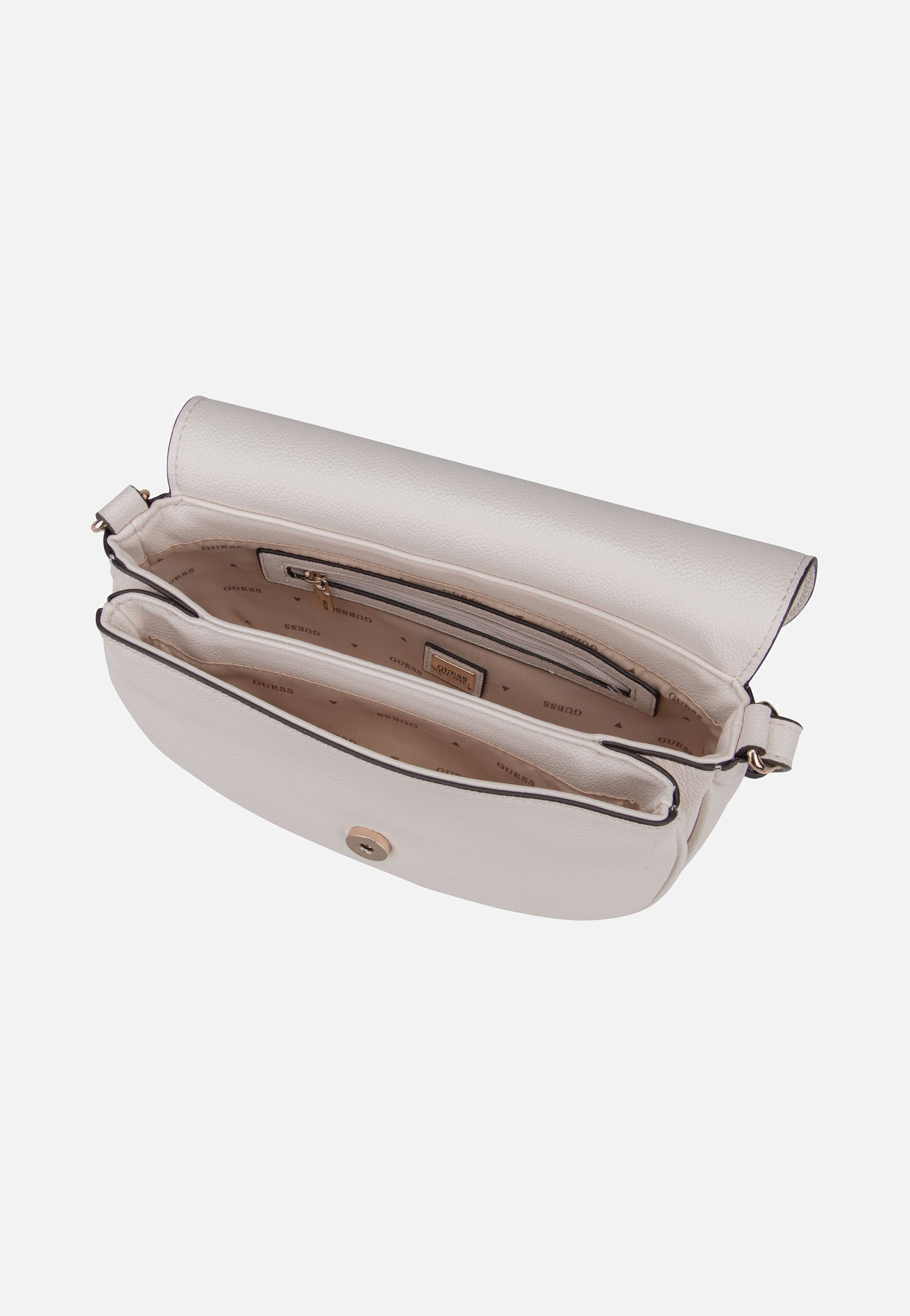 Guess - Calebra Conv XBody Flap 36210 Off White - Saddle Bag | Women-Image