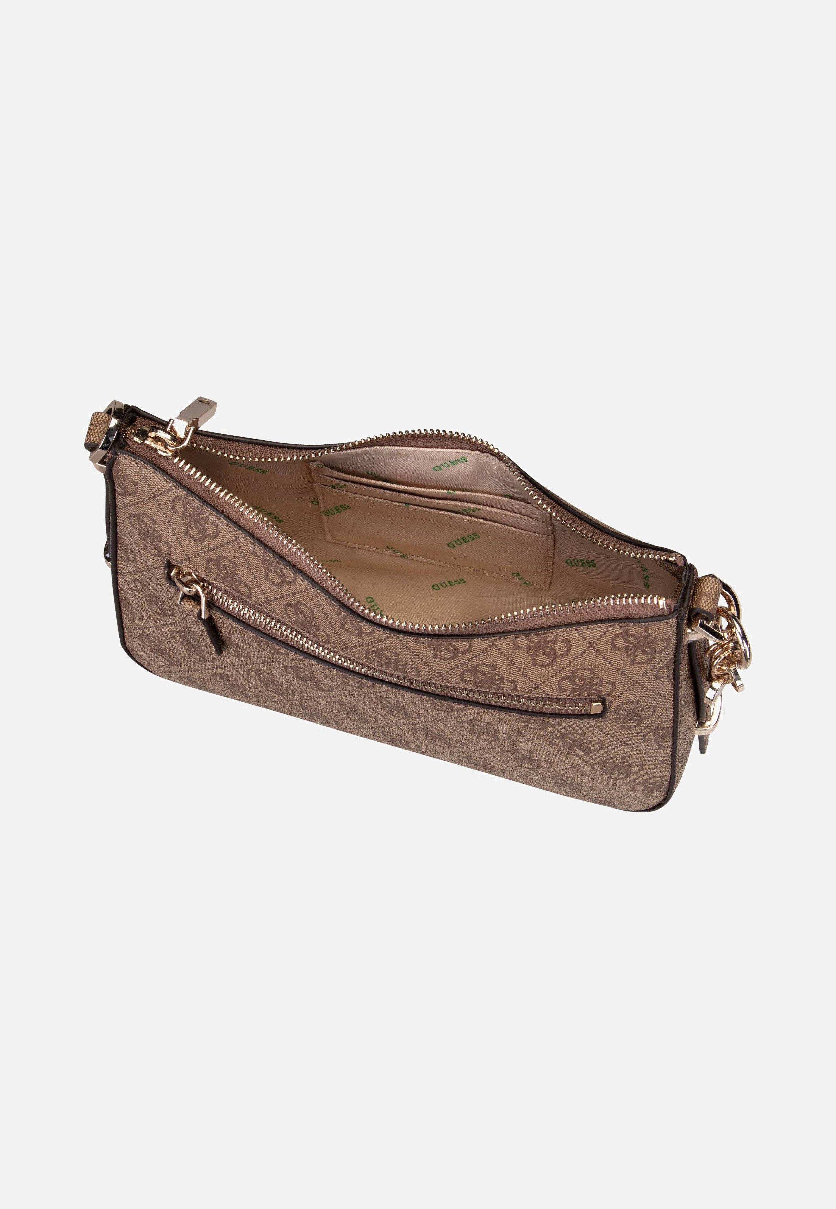 Guess - Eco Erica Top Zip 51018 Latte - Shoulder Bag | Women-Image