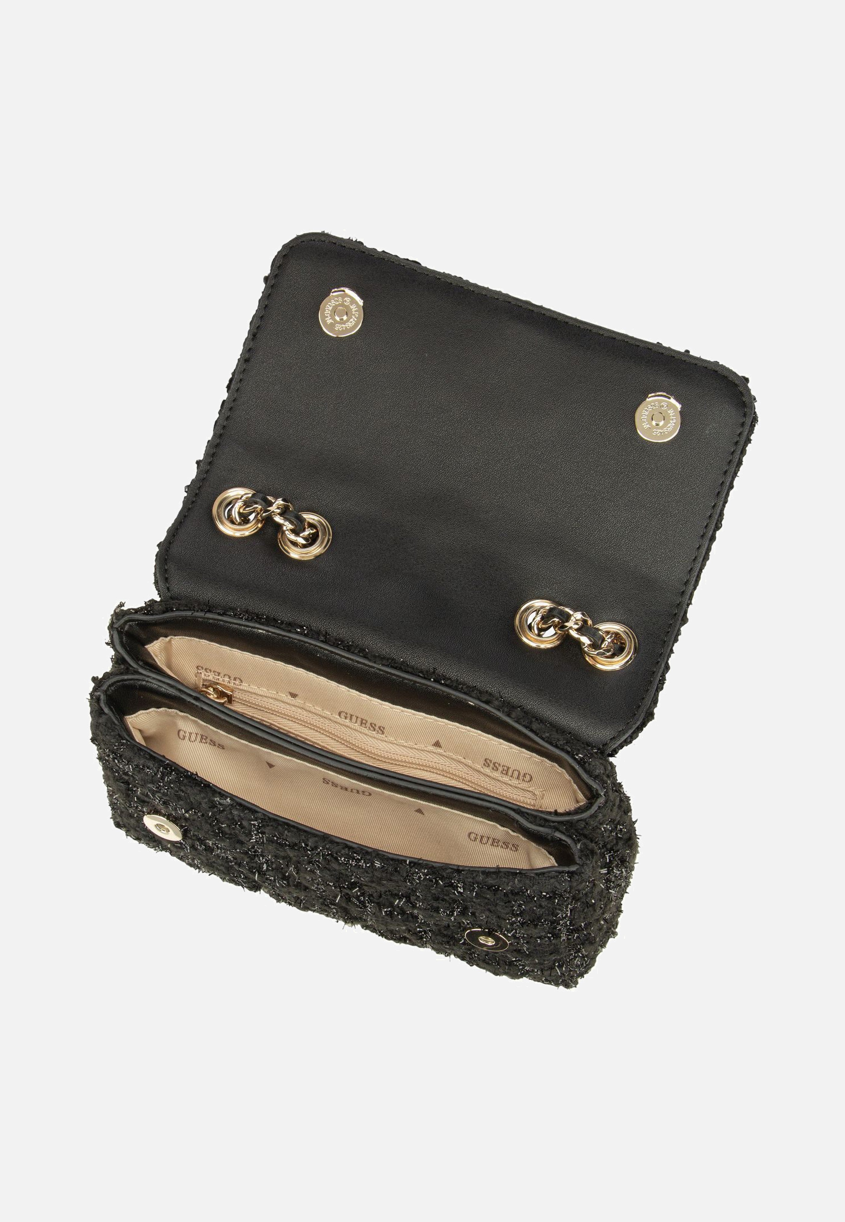 Guess - Giully Mini 2 Compartment Conv Flap 48740 Black - Evening Bag | Women-Image