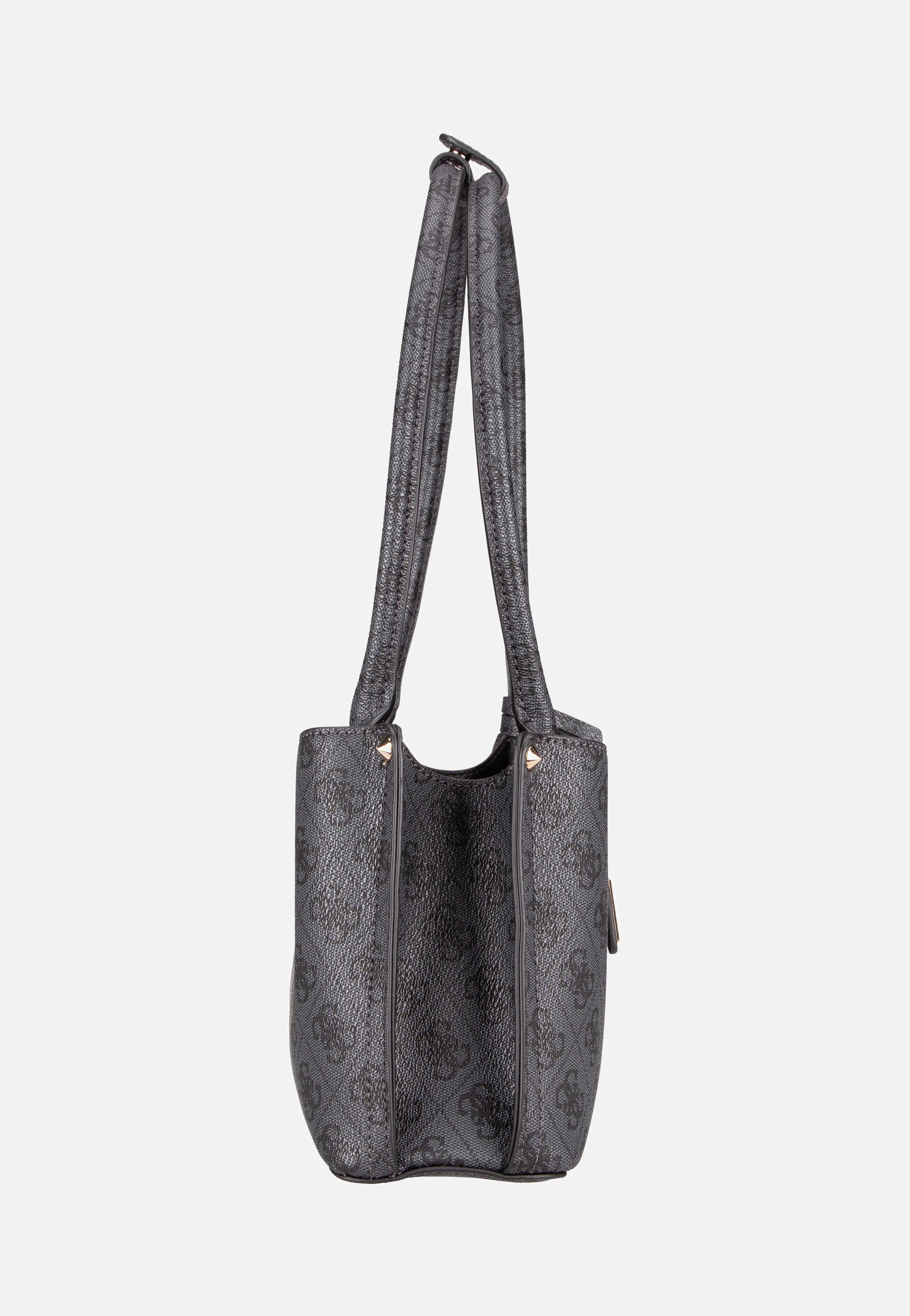 Guess - Meridian 2 Shoulder SAT 74090 Coal Logo - Shoulder Bag | Women-Image