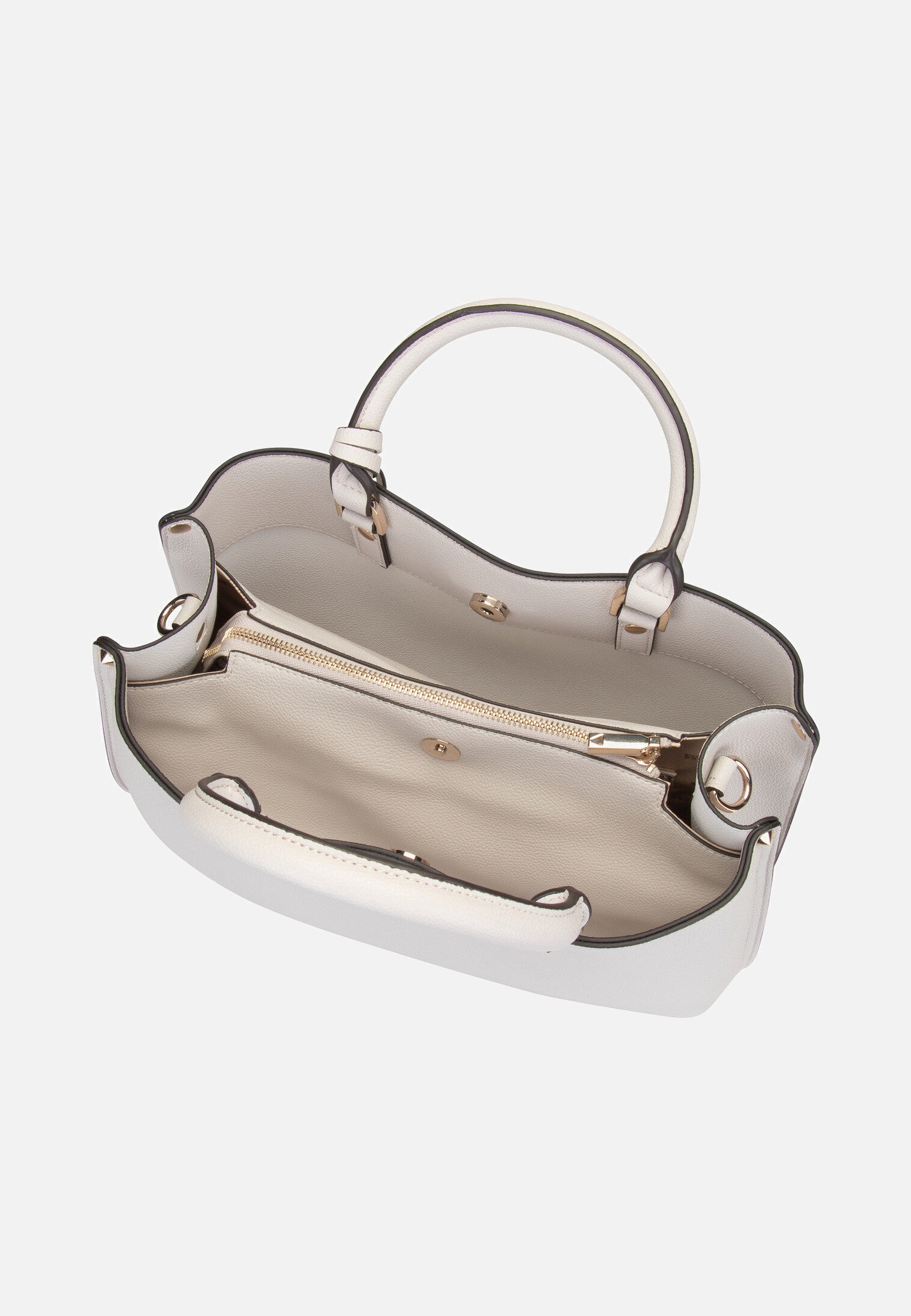 Guess - Meridian Girlfriend Satchel Ivory - Tote Bag | Women-Image